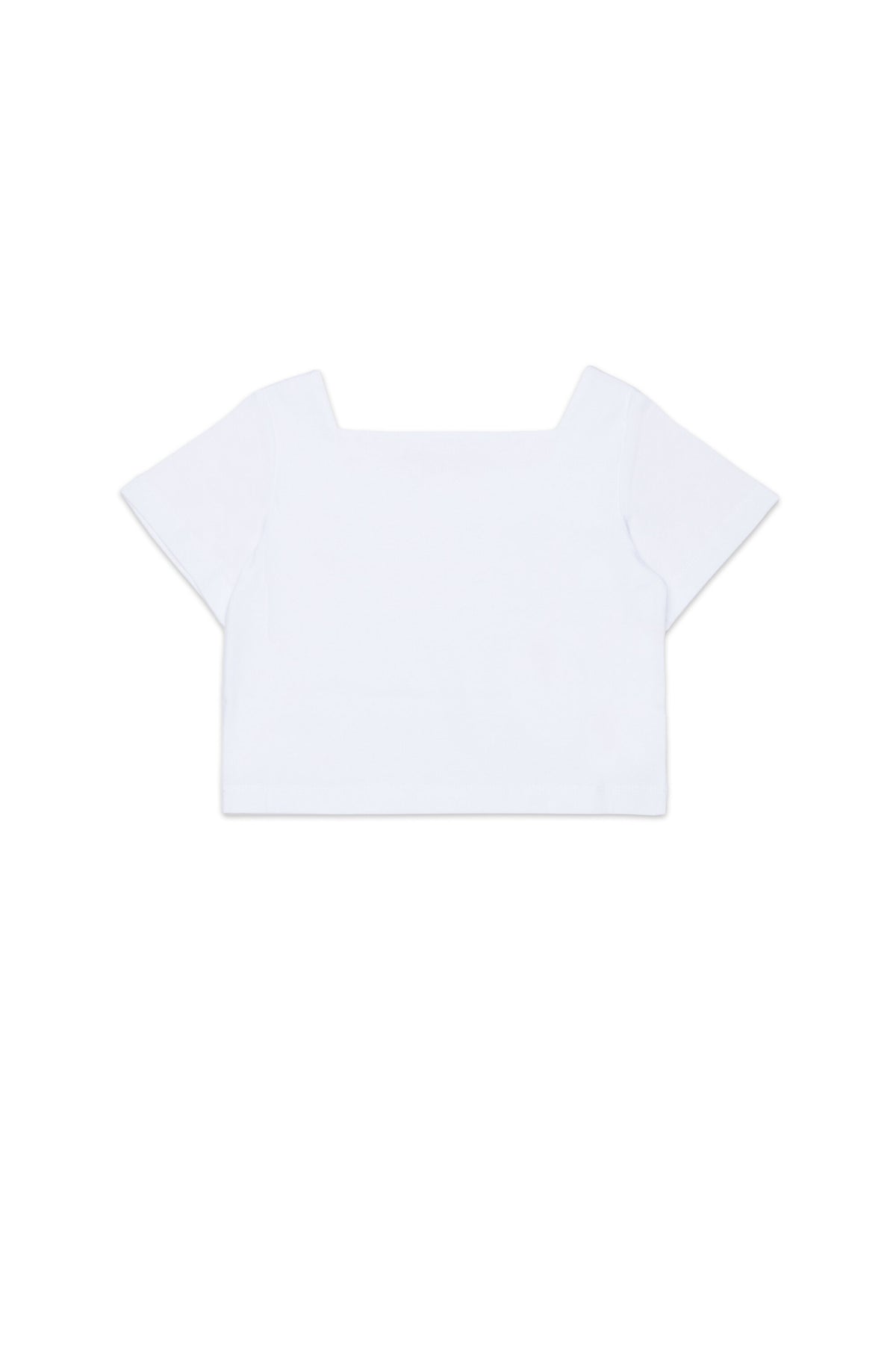 Camiseta con escote cuadrado y logo