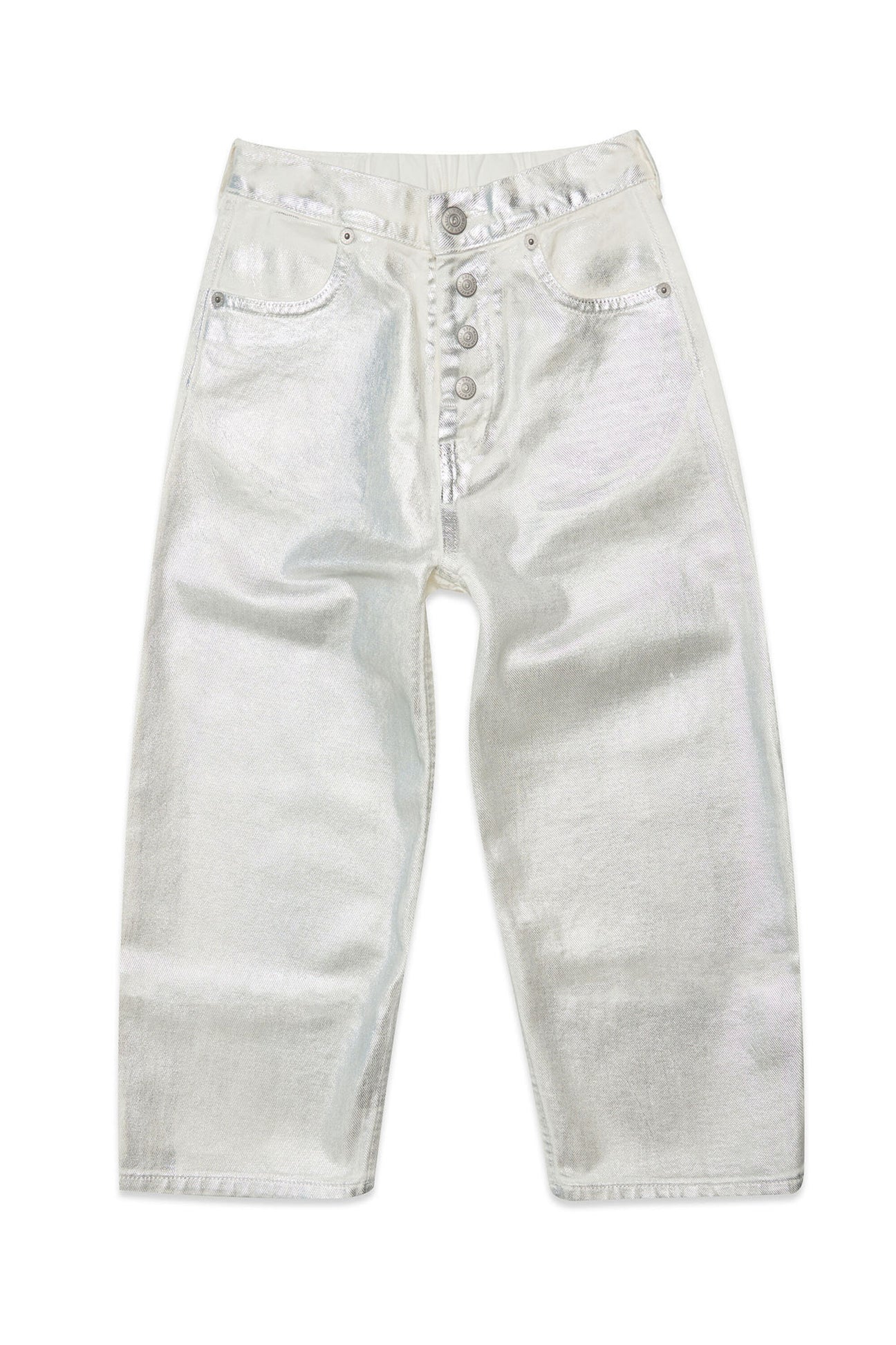 Metallic effect white jeans Metallic effect white jeans