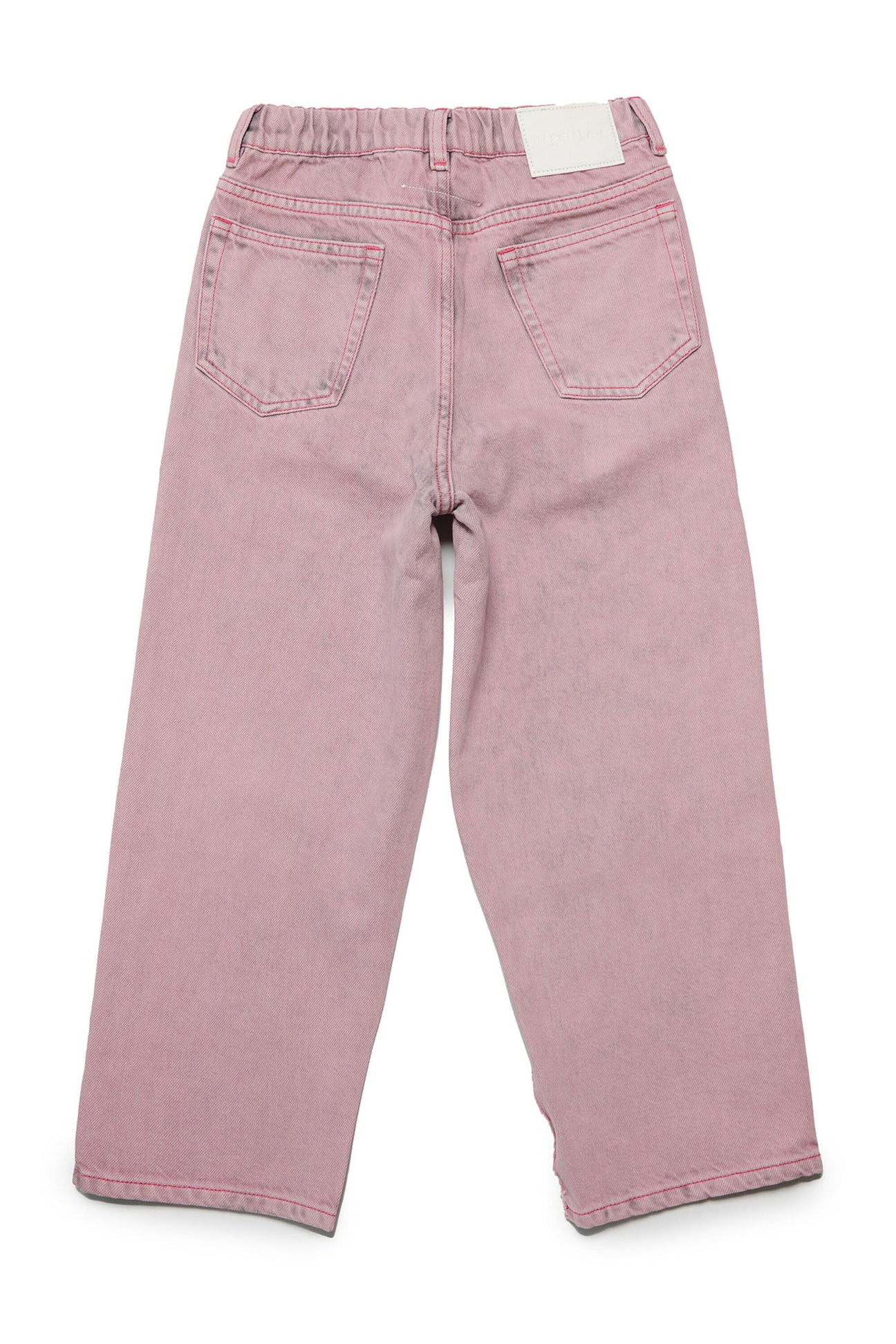 MM6 Maison Margiela Kids washed-effect denim shirt - Pink