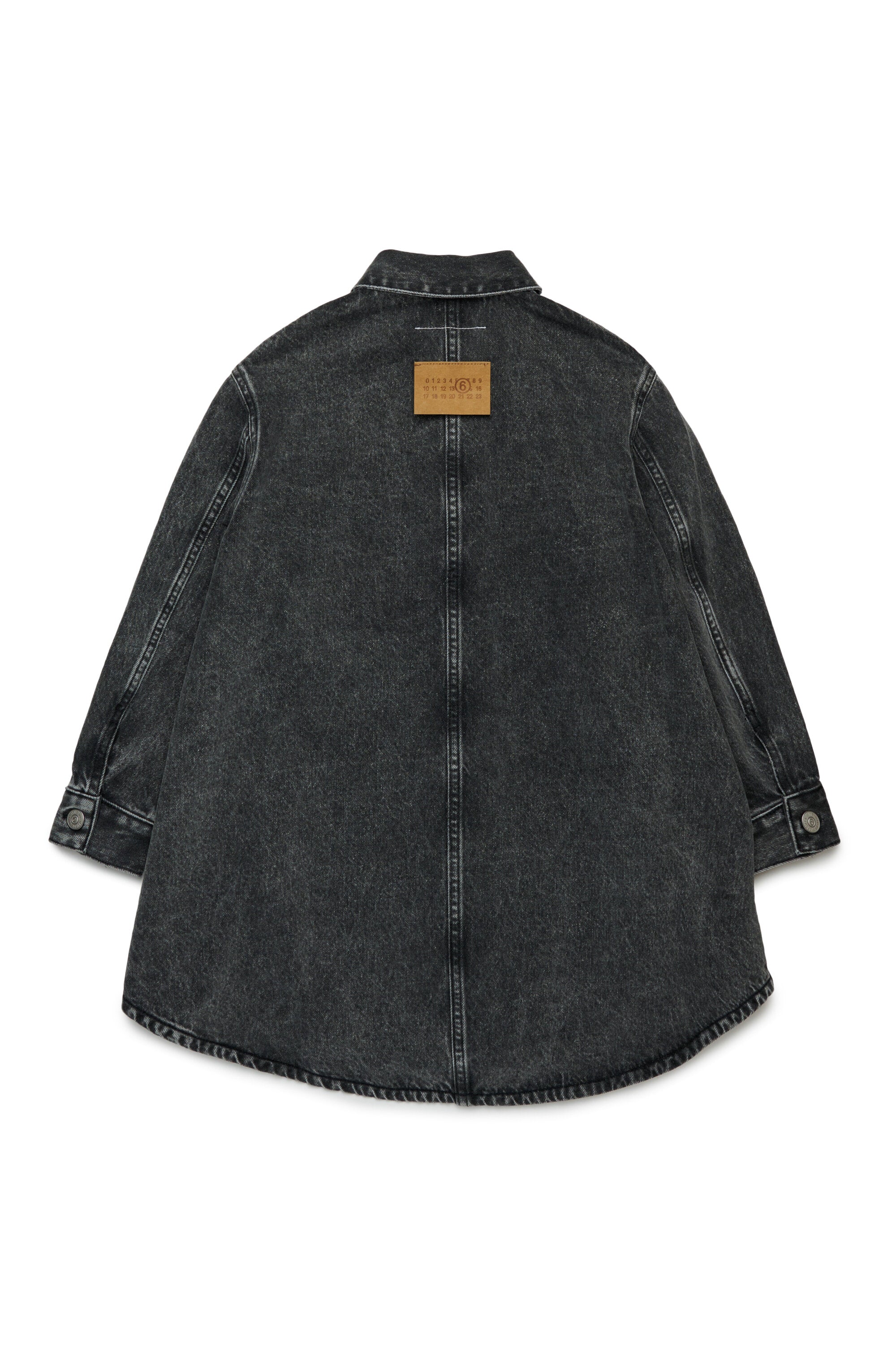 Vestido maxi camisa denim negro