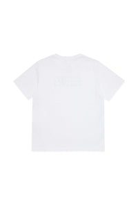 Torn T-shirt branded with numeric logo
