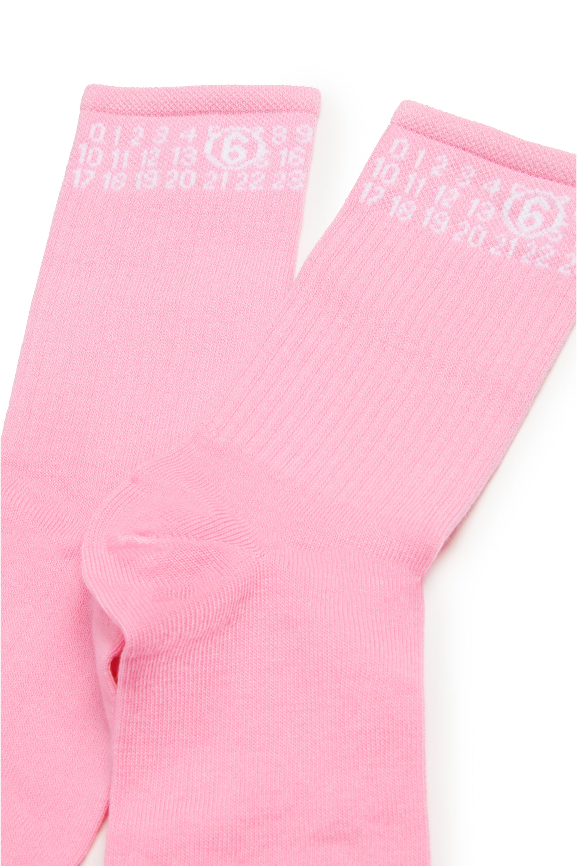 Ribbed socks branded with numeric logo