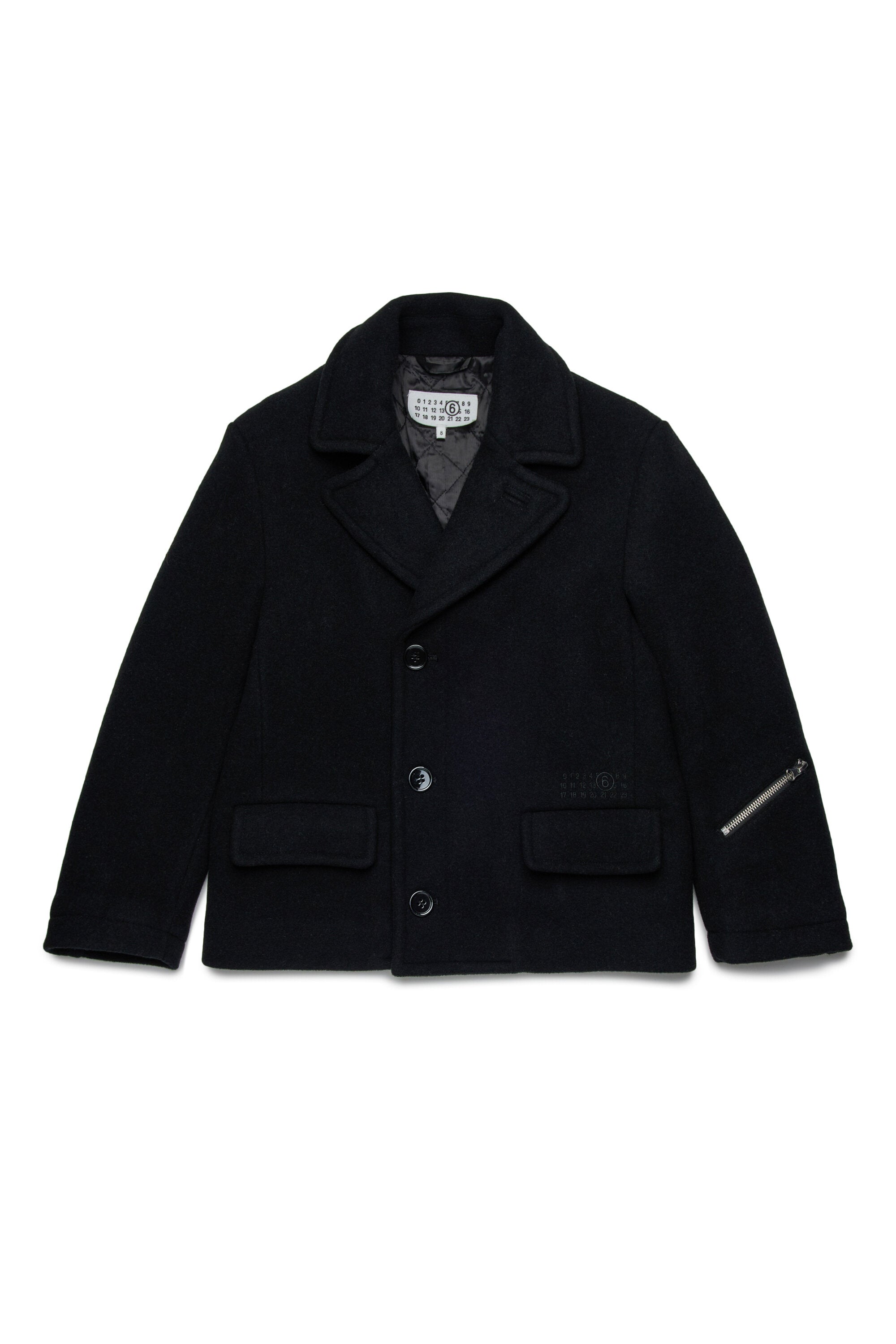 Short cloth coat with zip