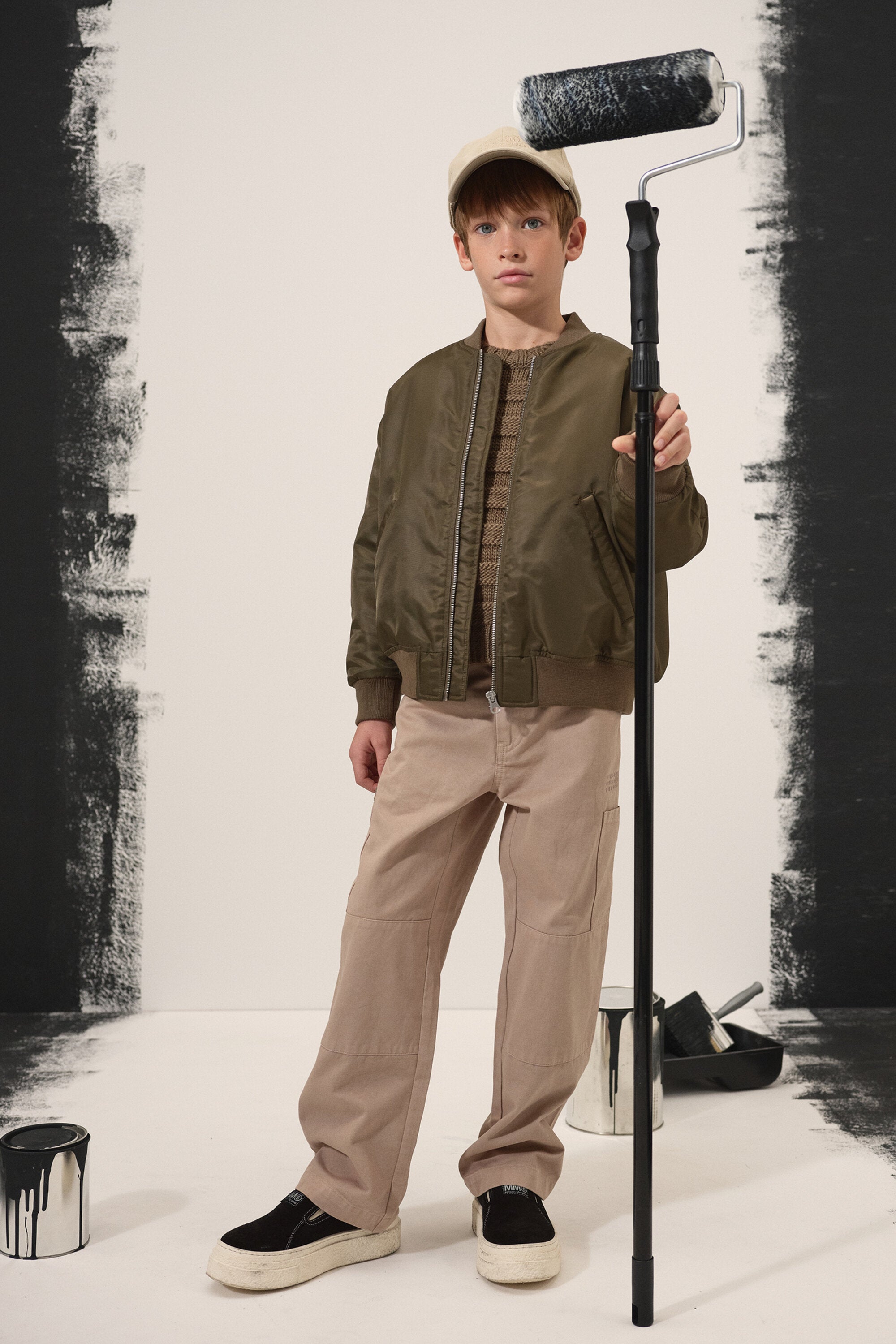 Cazadora bomber de sarga acolchada