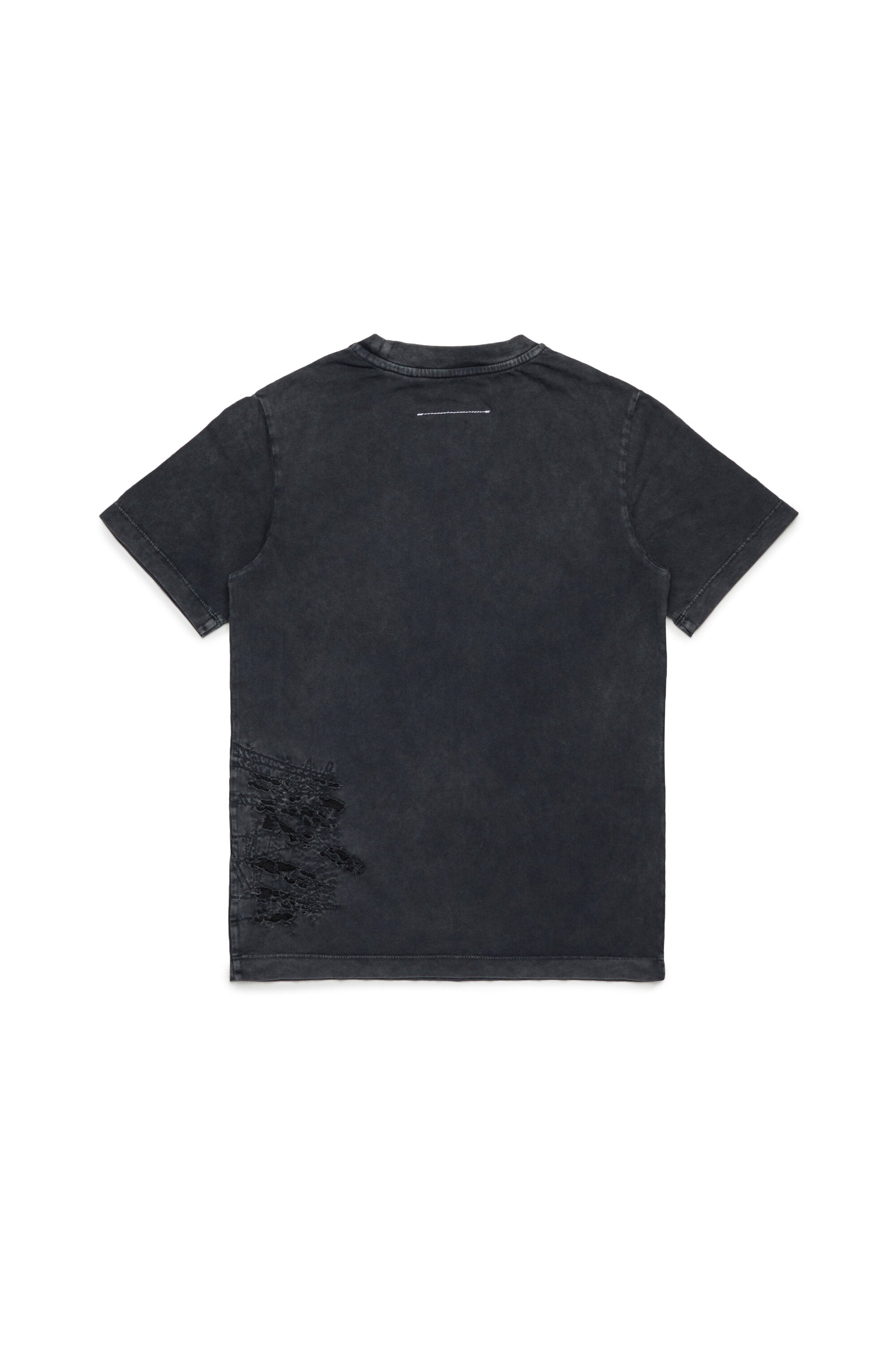 Camiseta de jersey con roturas zurcidas