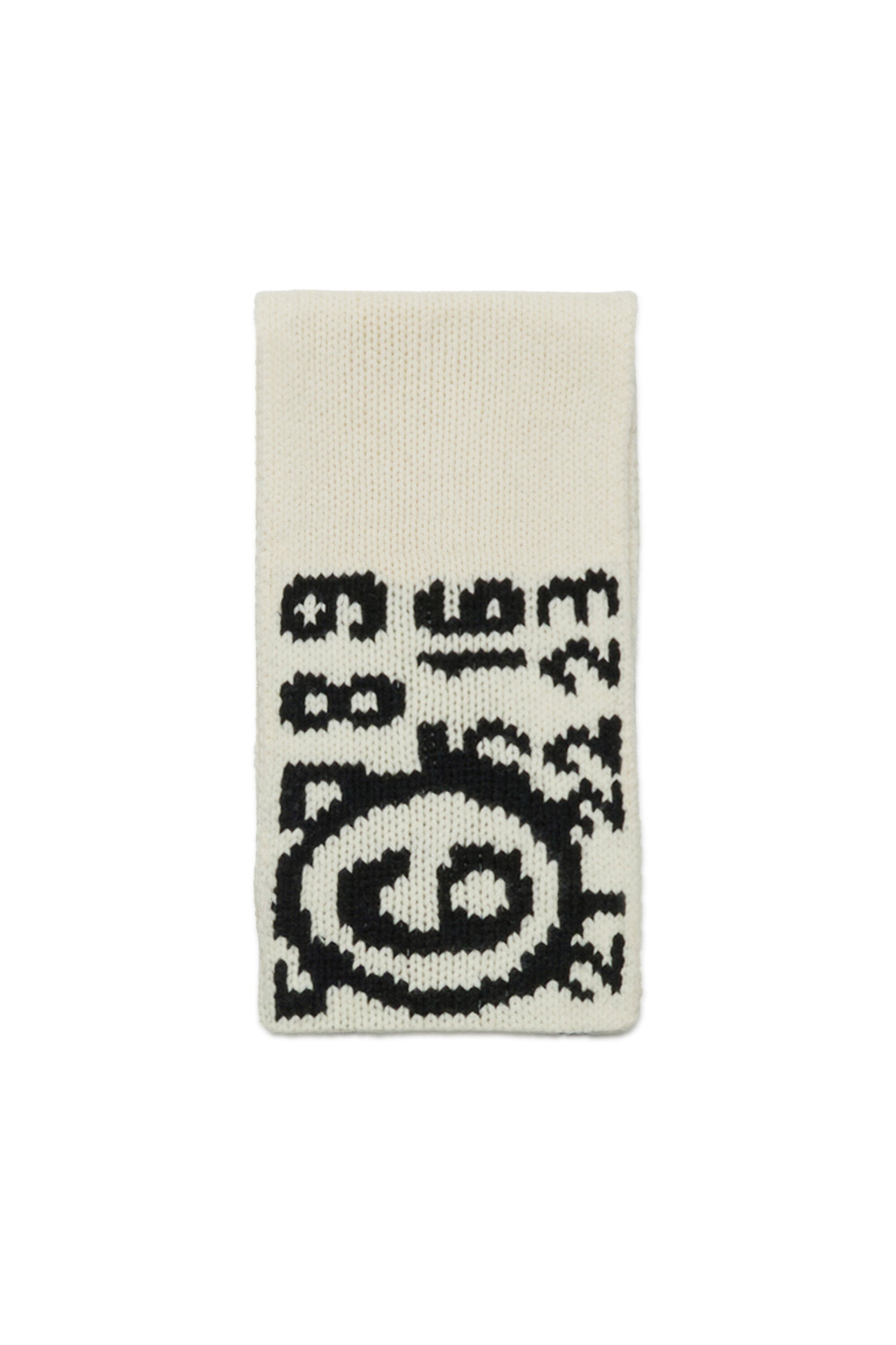 Wool-blend knit scarf  with Numeric logo