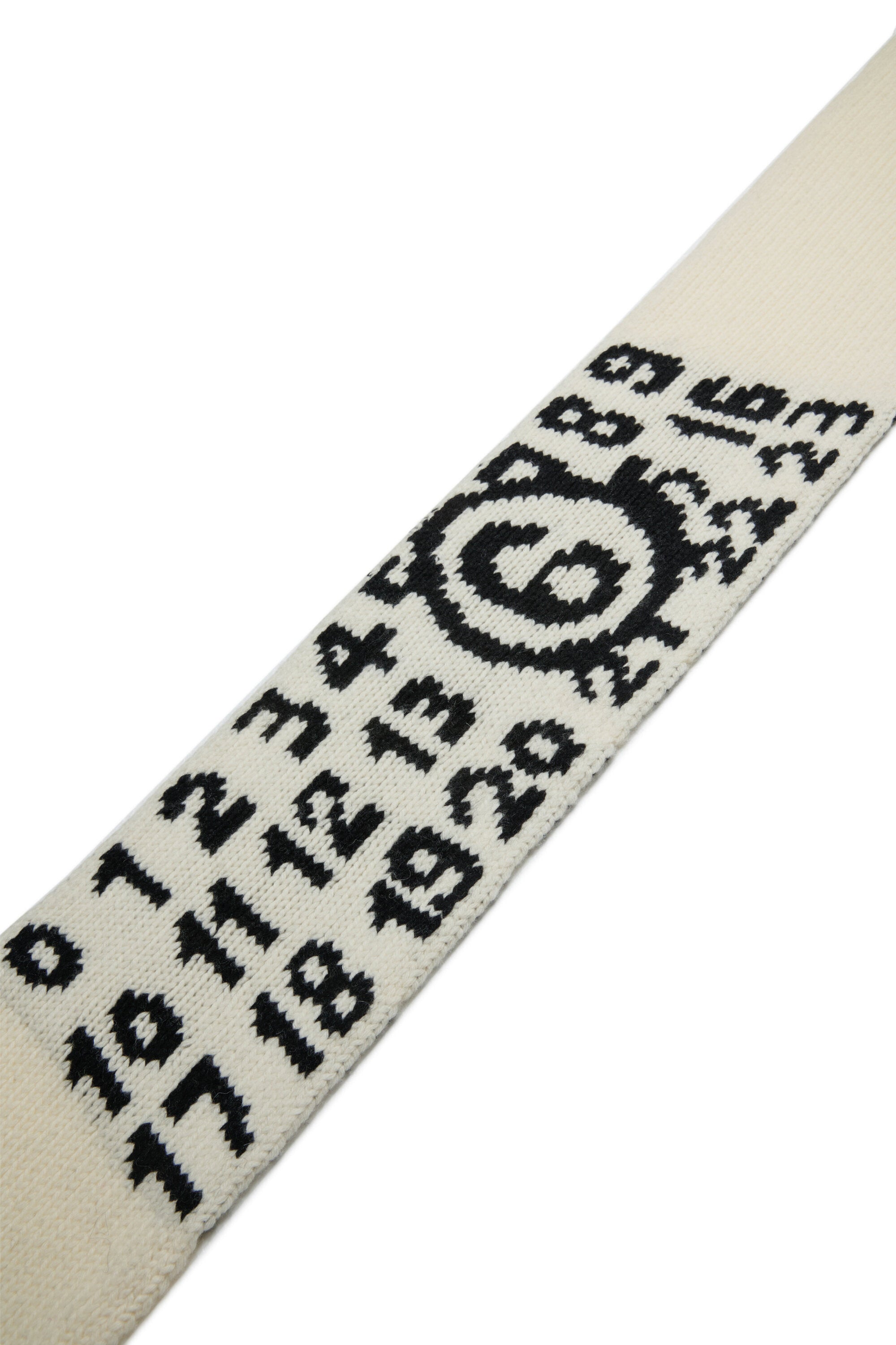 Wool-blend knit scarf  with Numeric logo