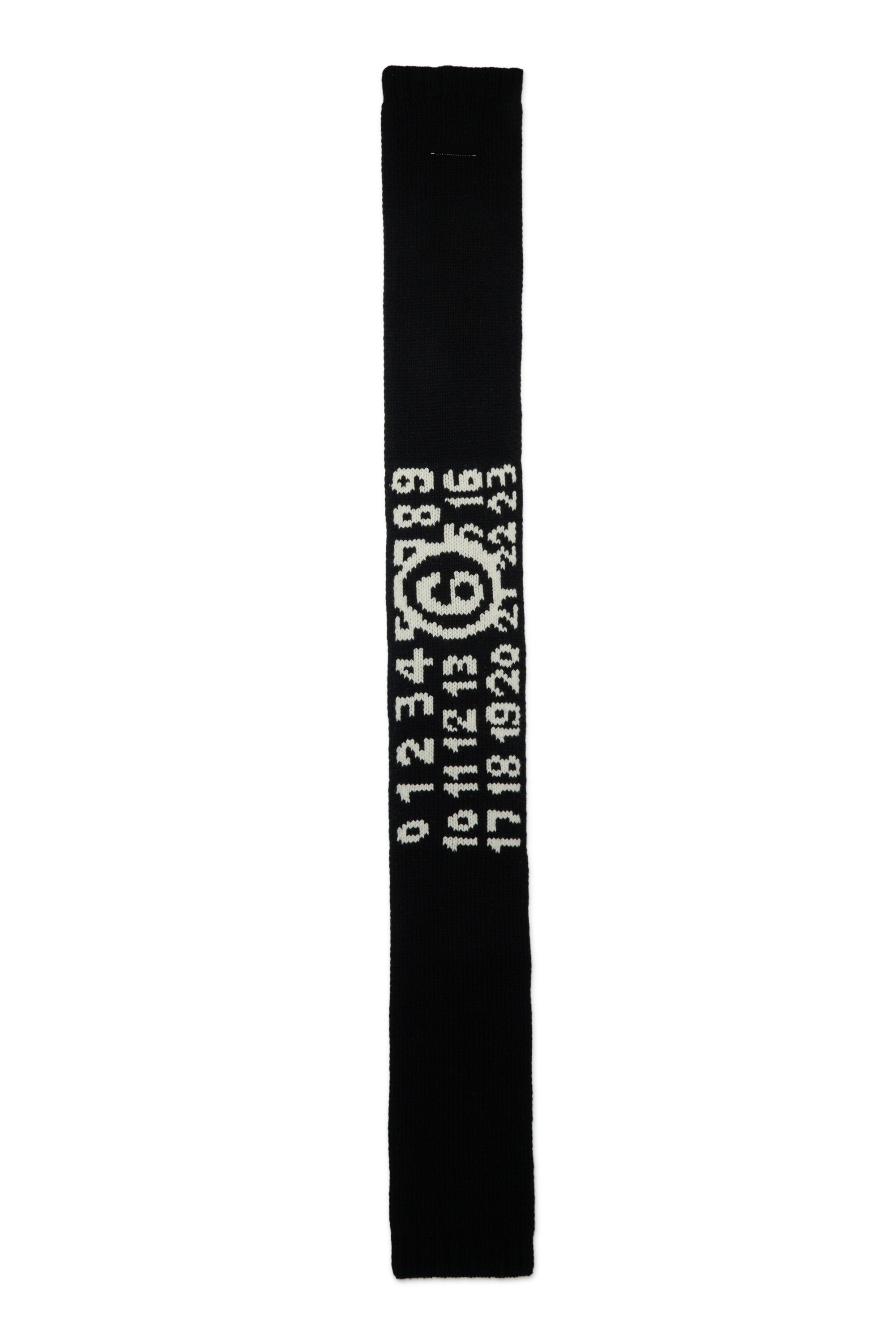 Wool-blend knit scarf  with Numeric logo
