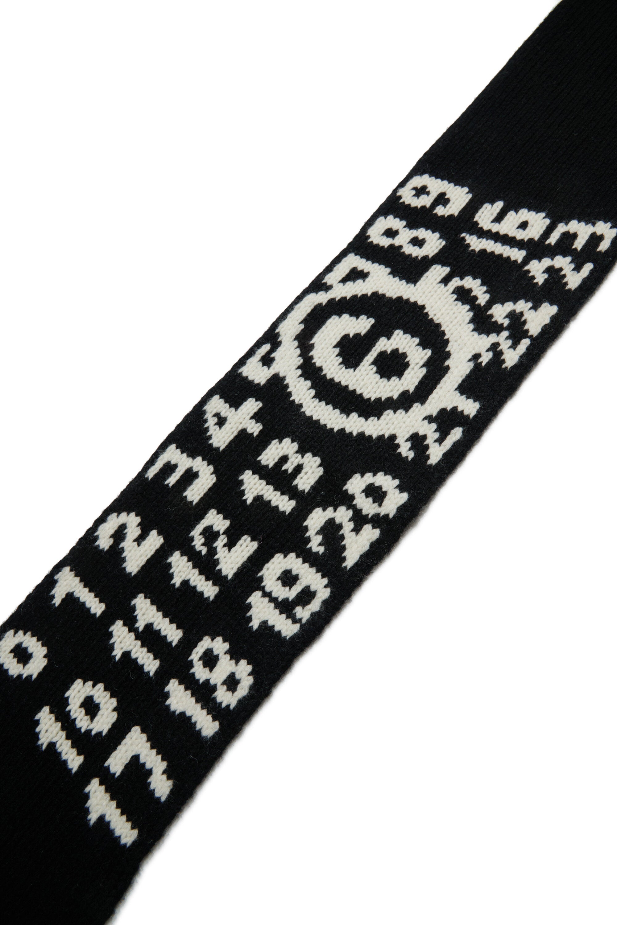 Wool-blend knit scarf  with Numeric logo