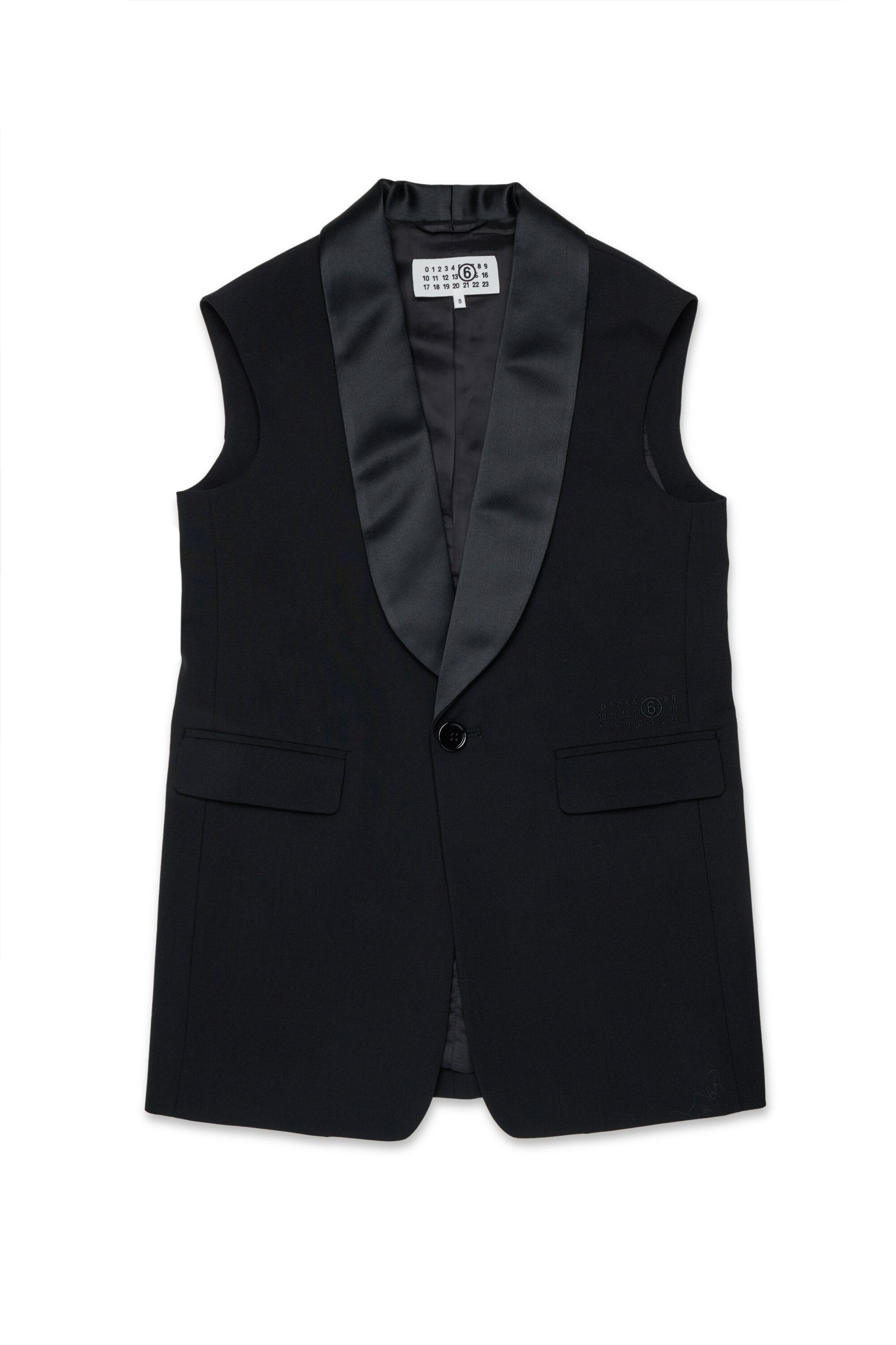 Sleeveless jacket with logo