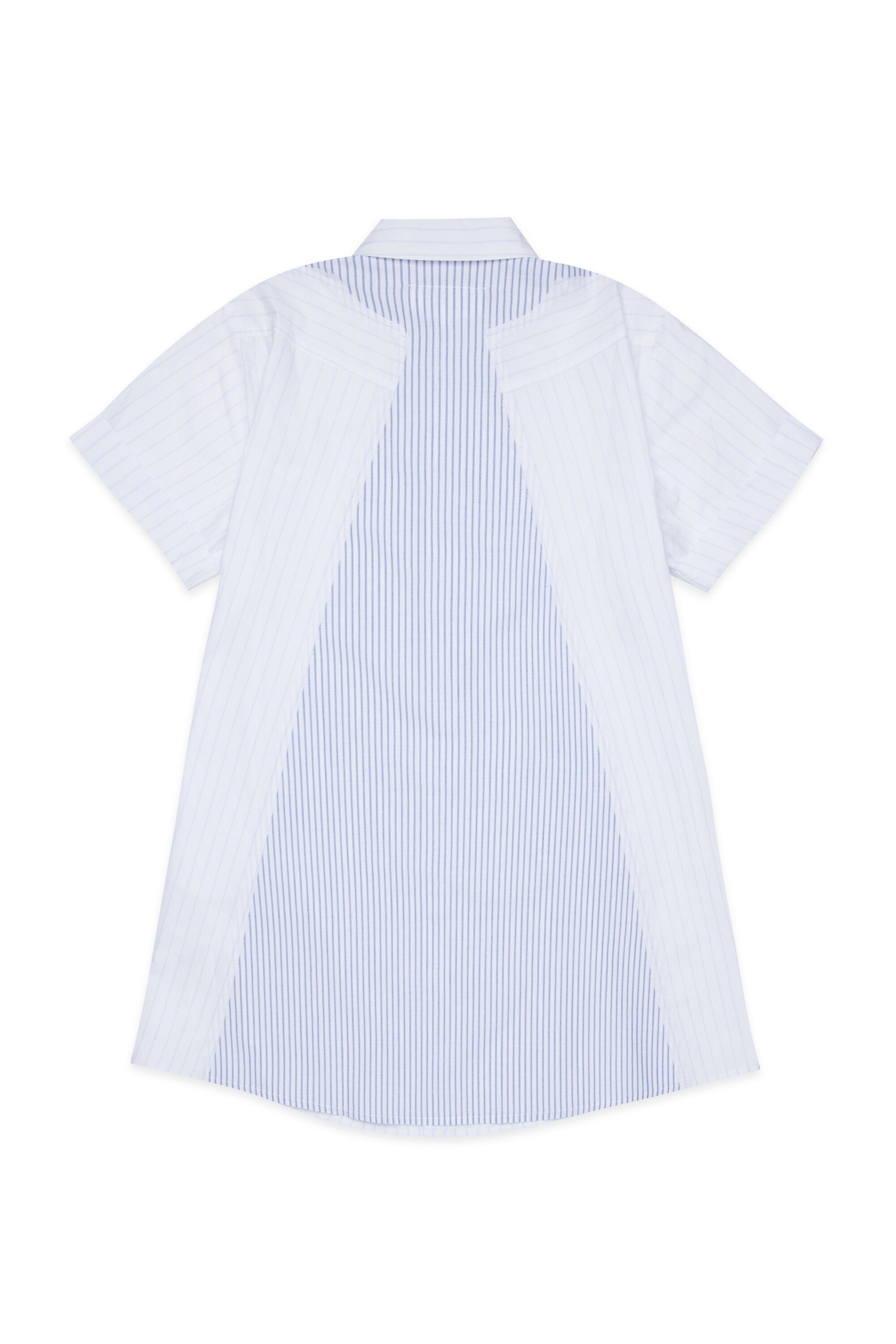 Vestido camisero corto a rayas