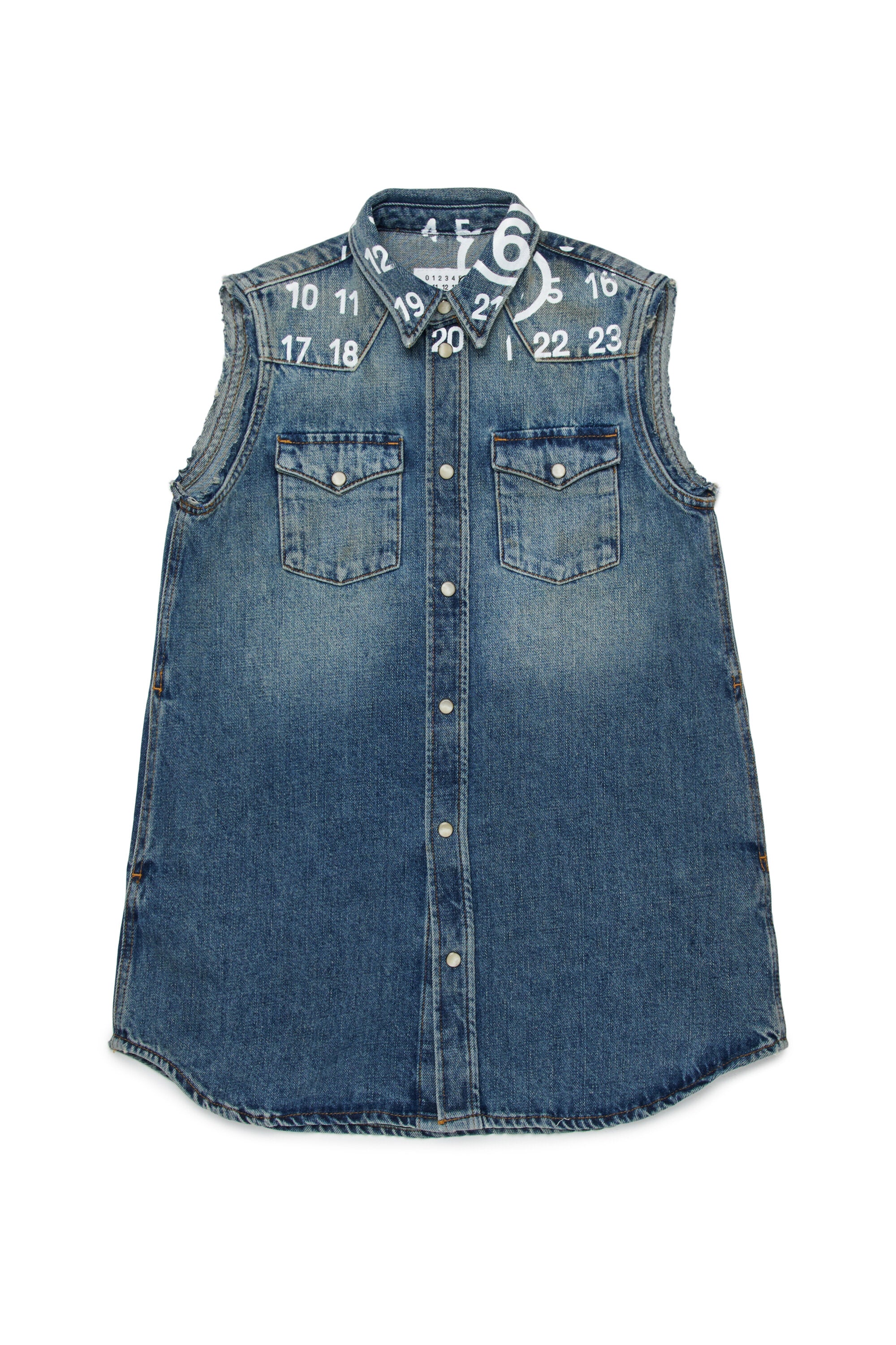 Sleeveless denim dress