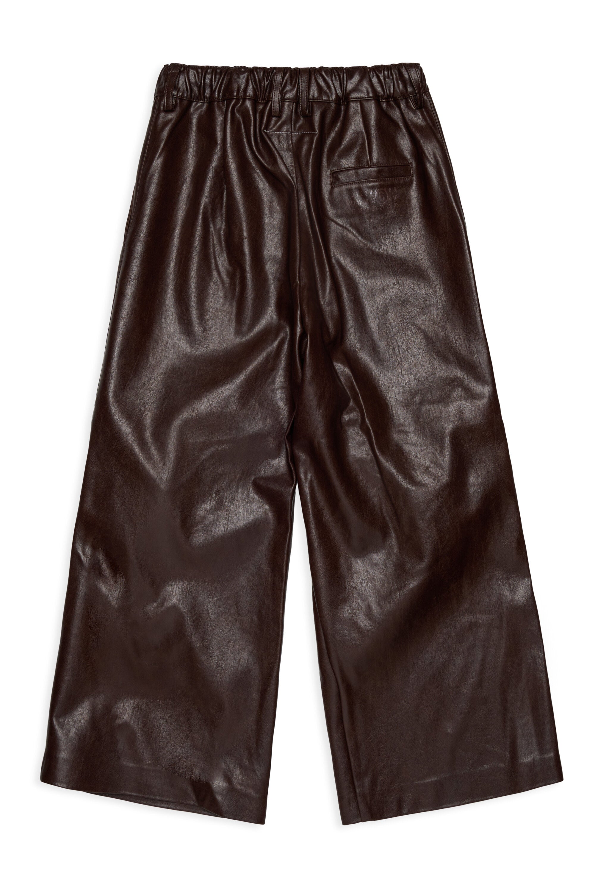 Coated wide leg pants
