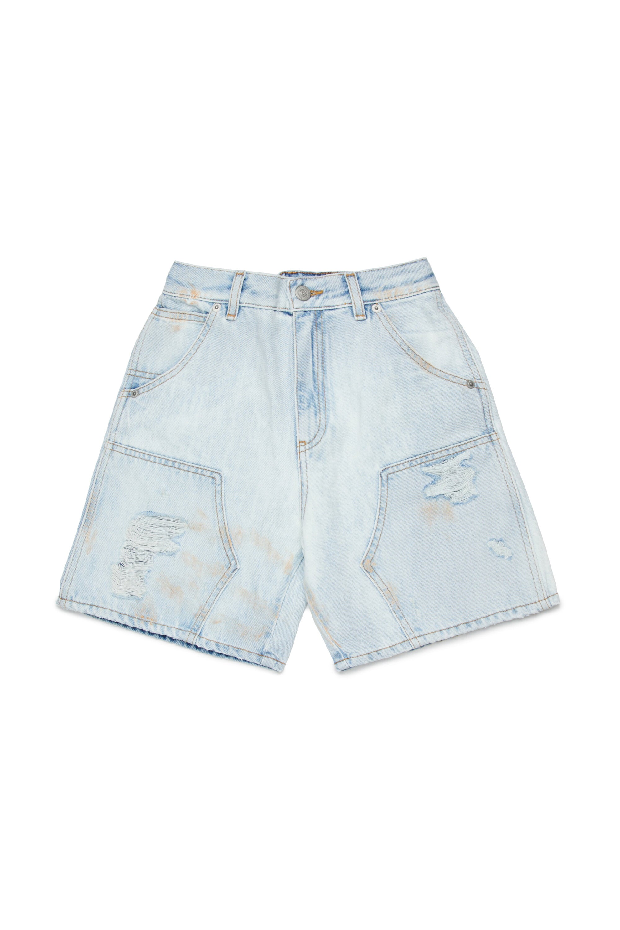 Shorts vaqueros efecto desgastado
