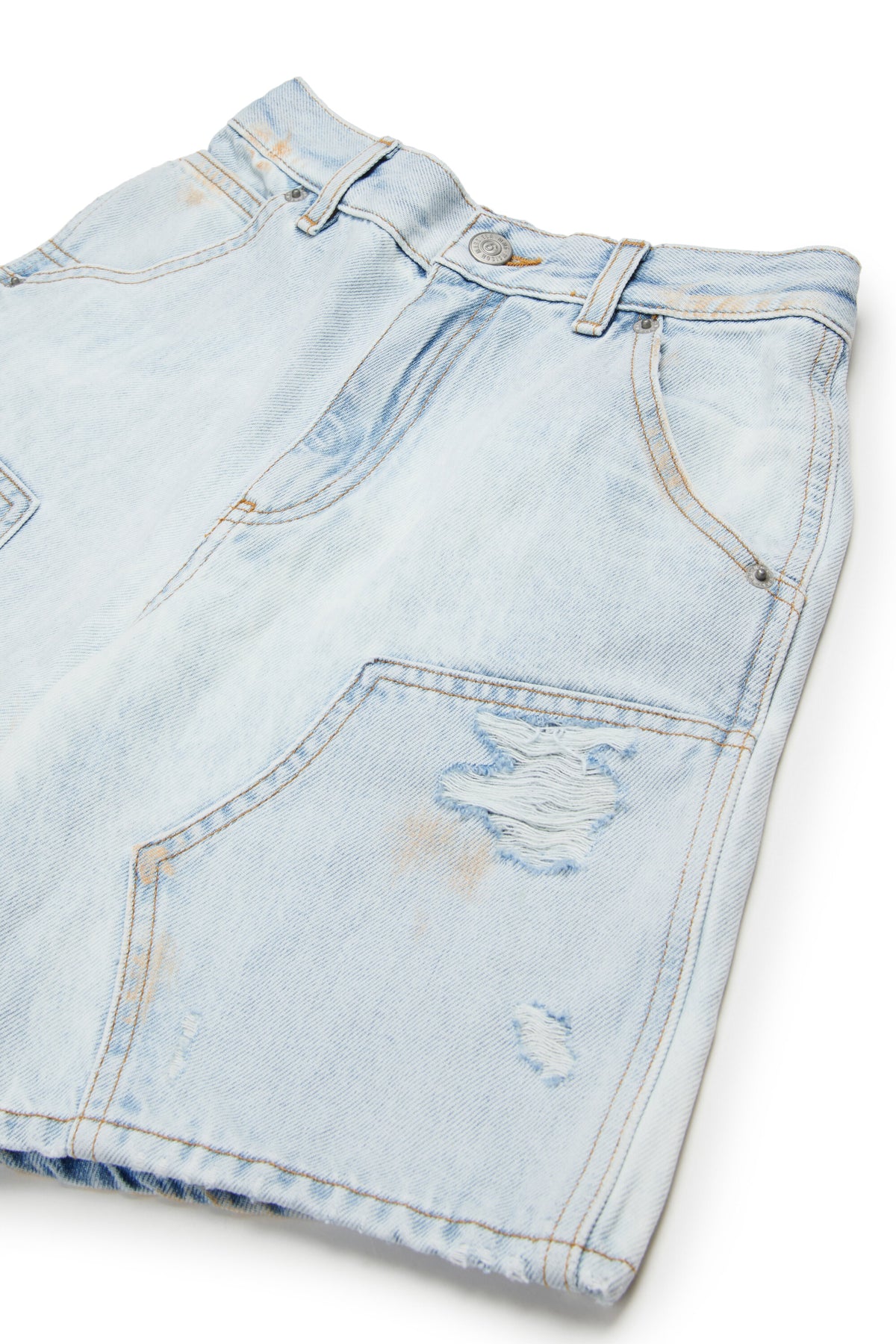 Shorts vaqueros efecto desgastado