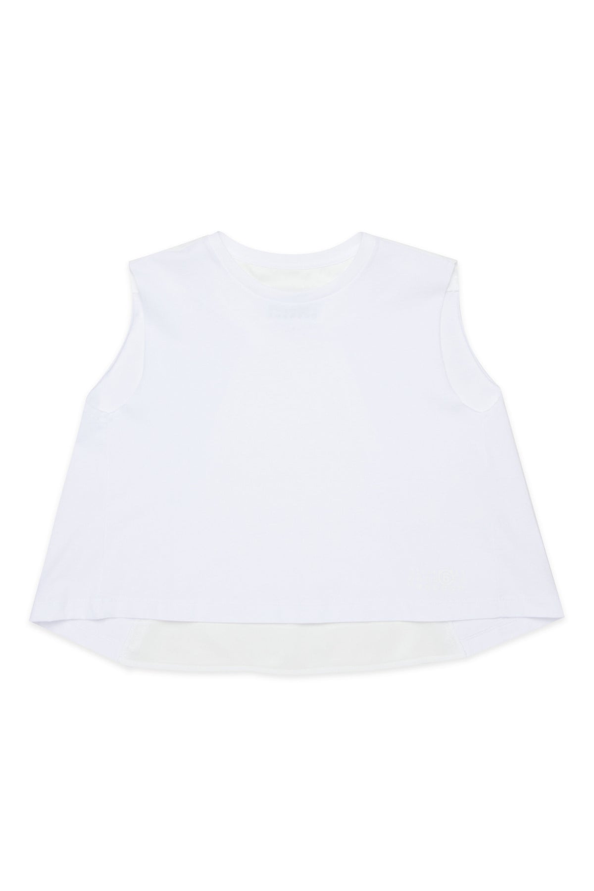 Sleeveless T-shirt with logo