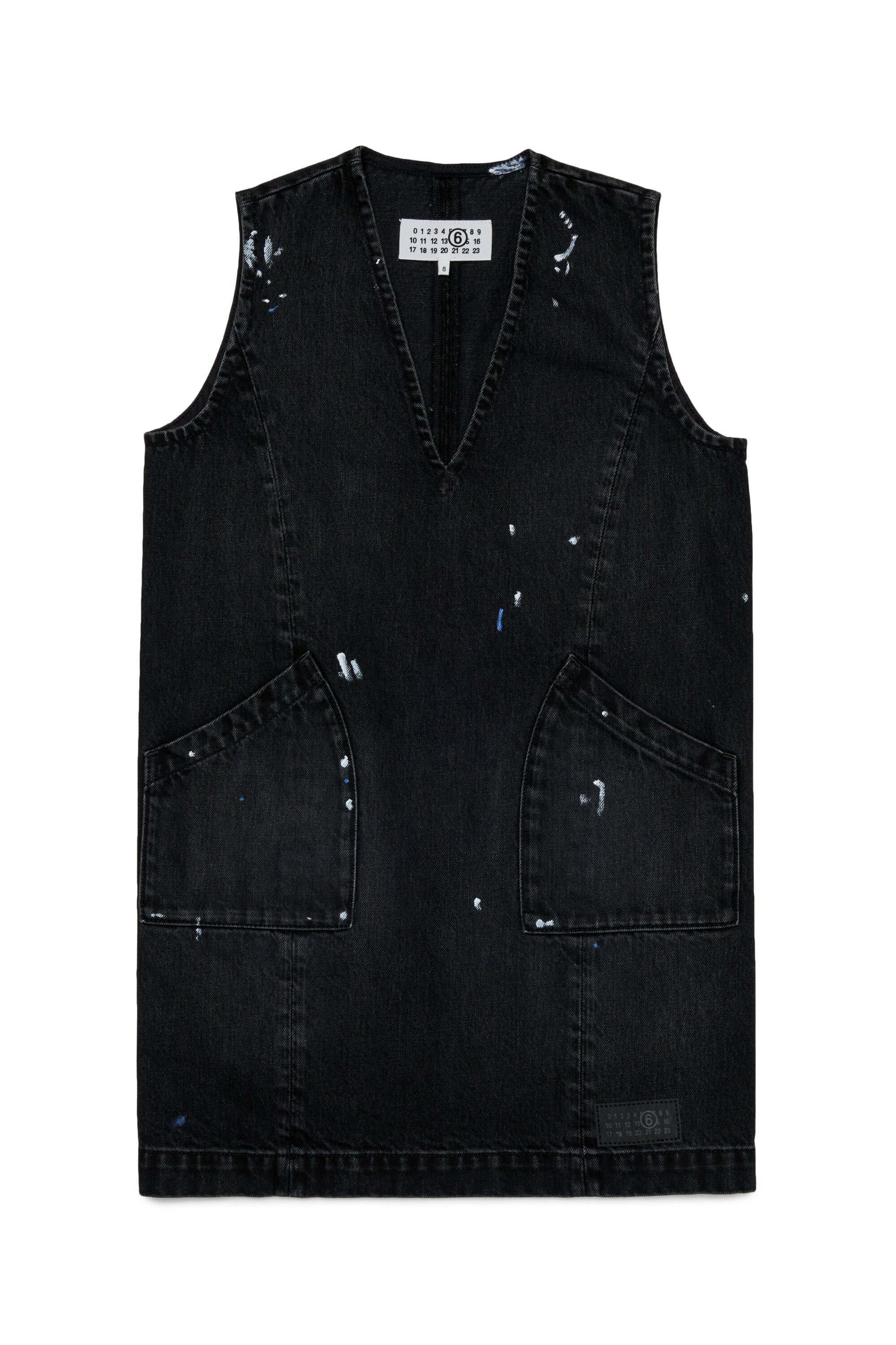 Vestido sin mangas efecto usado con logo