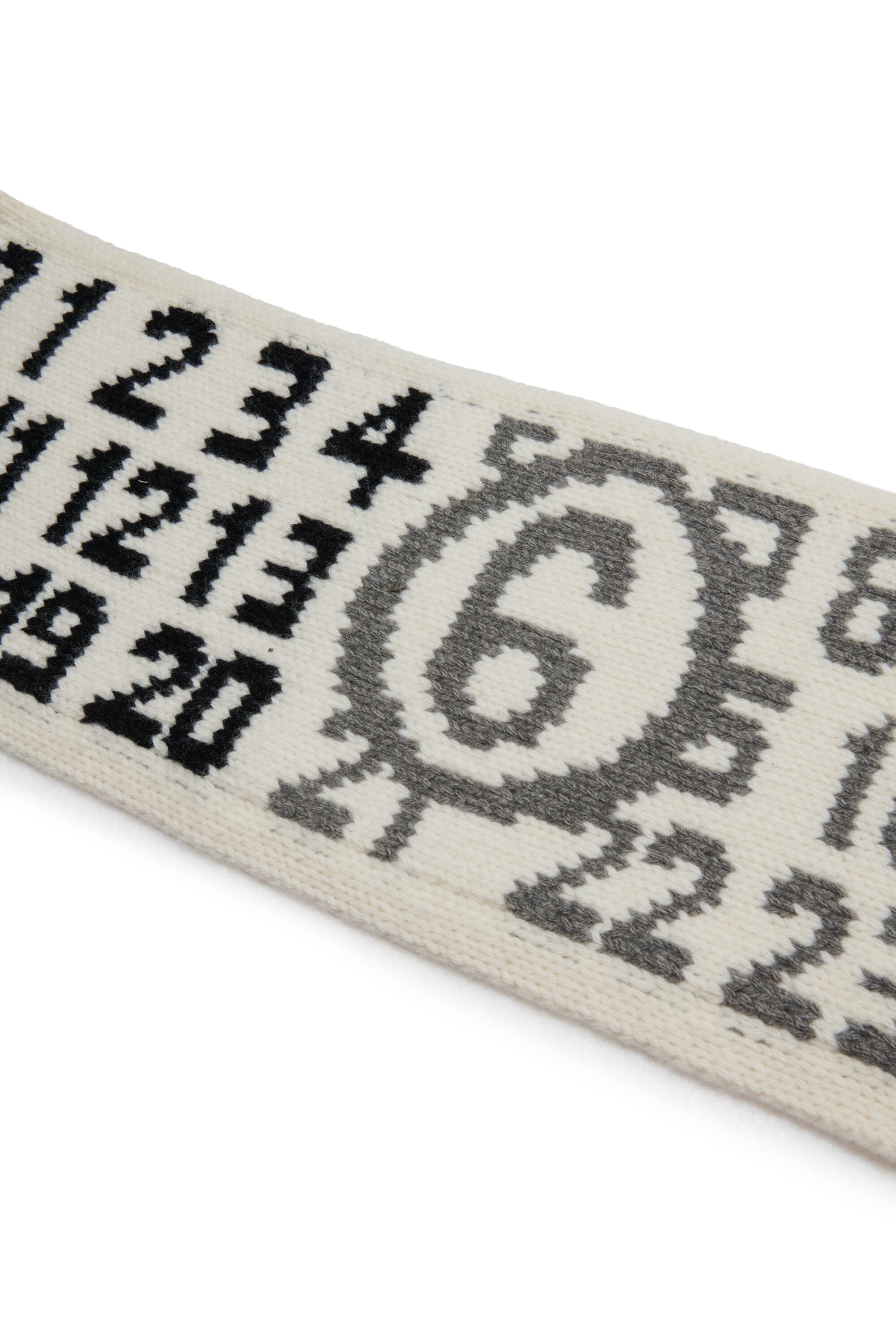 Scarf with numeric logo