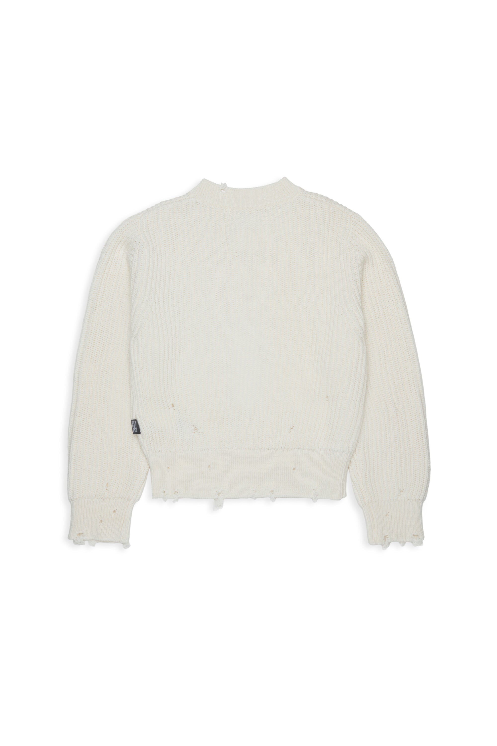 Jersey de cuello en V con detalles desgastados