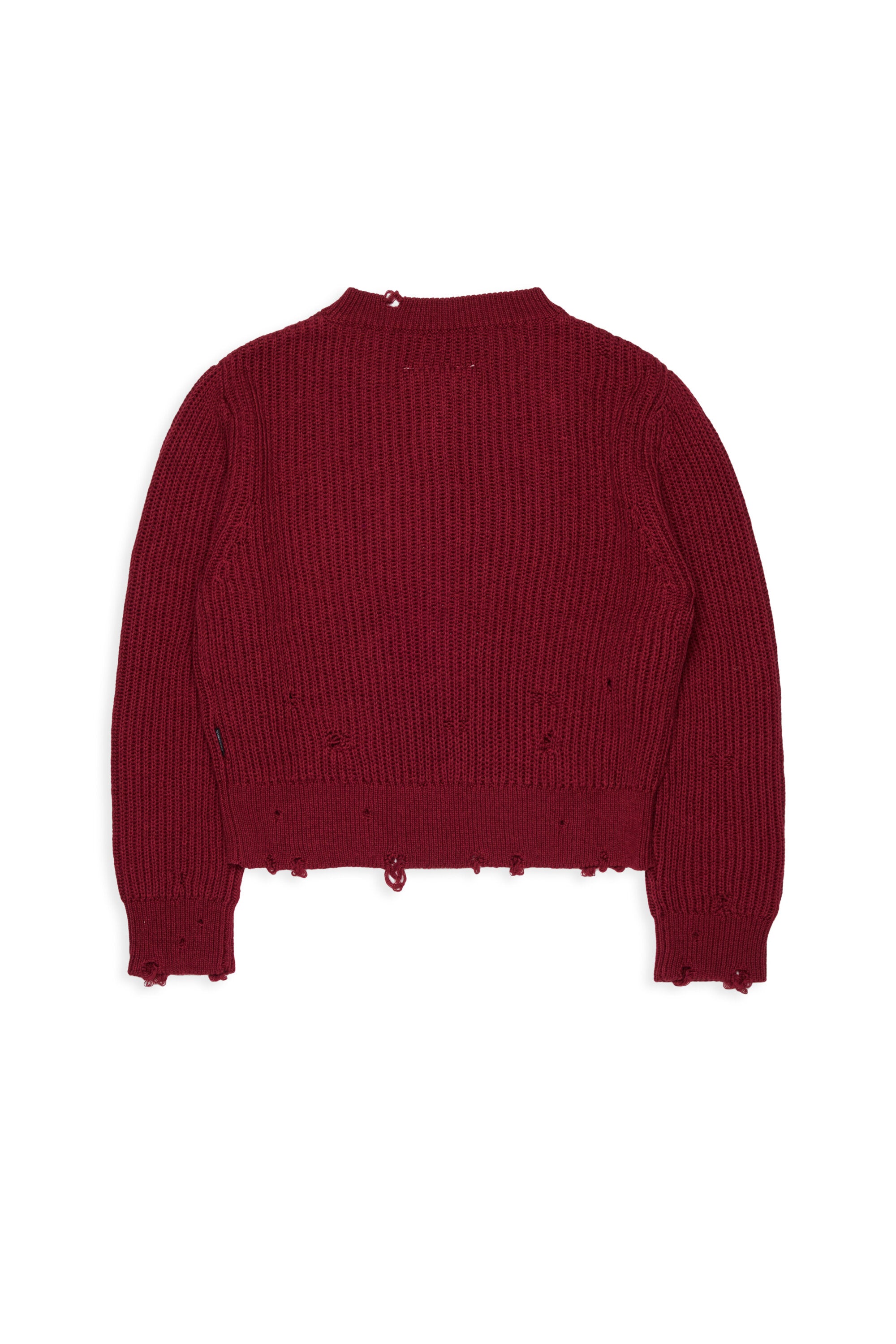 Jersey de cuello en V con detalles desgastados