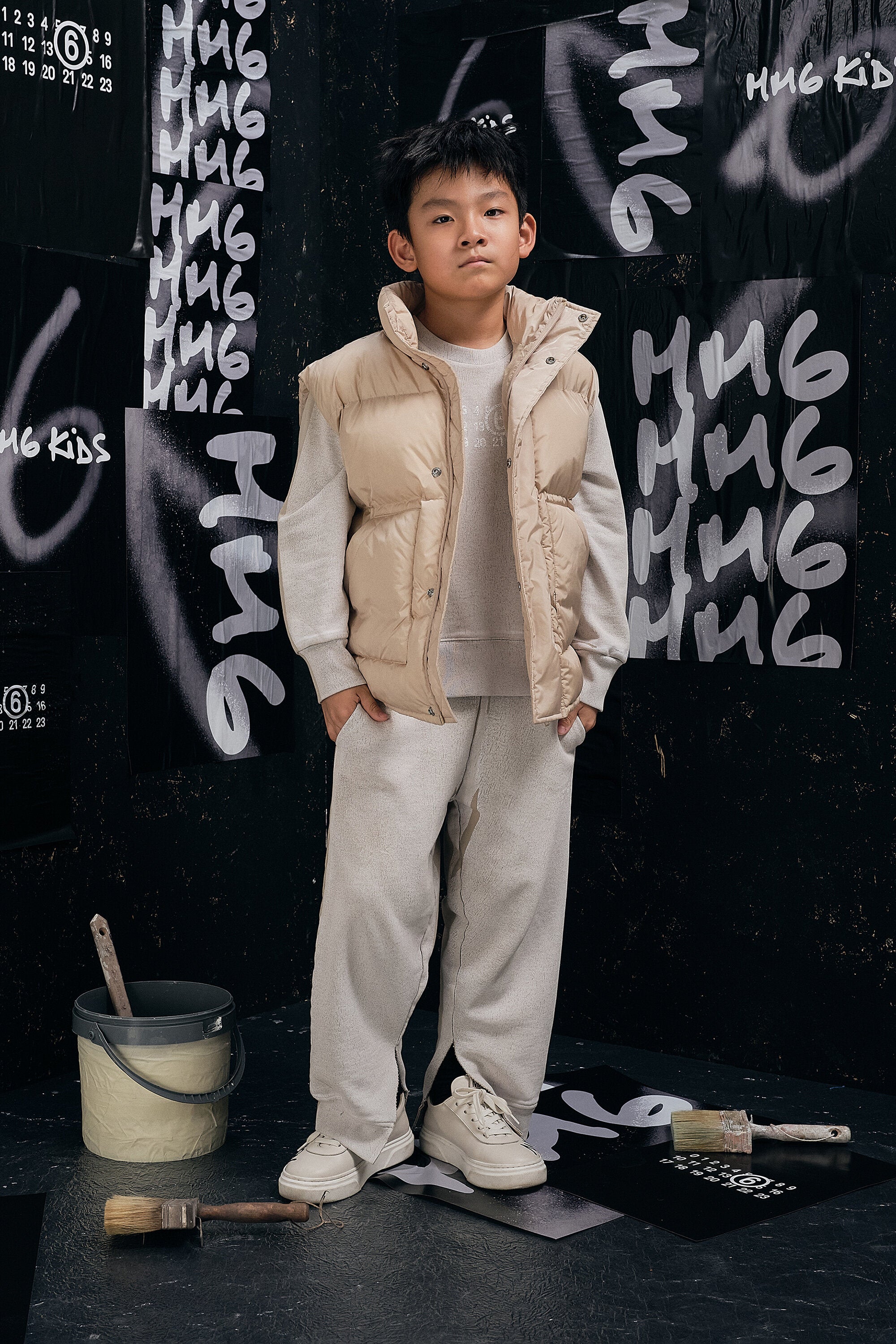 Padded jacket with logo