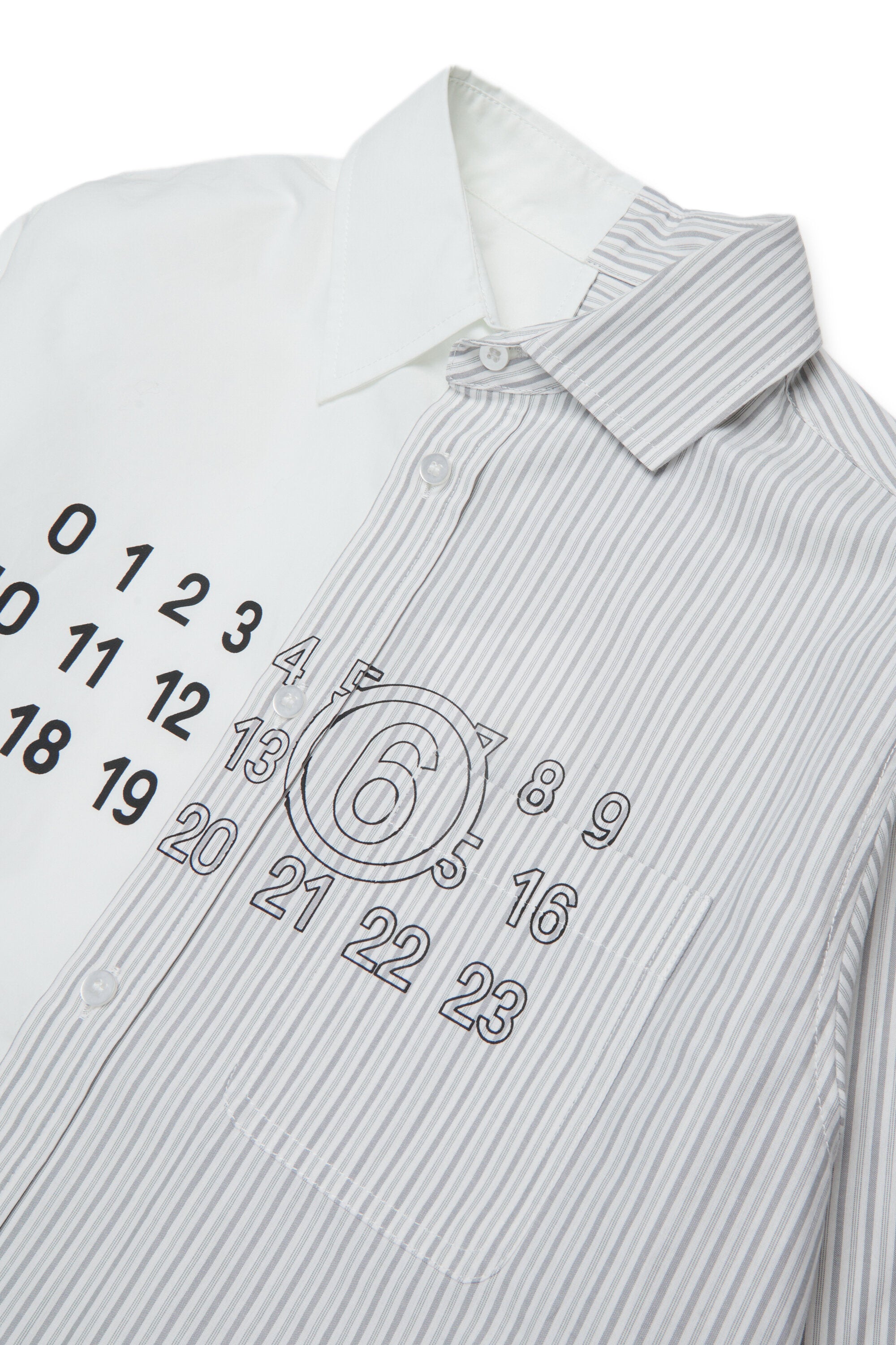 Camisa asimétrica con doble estampado