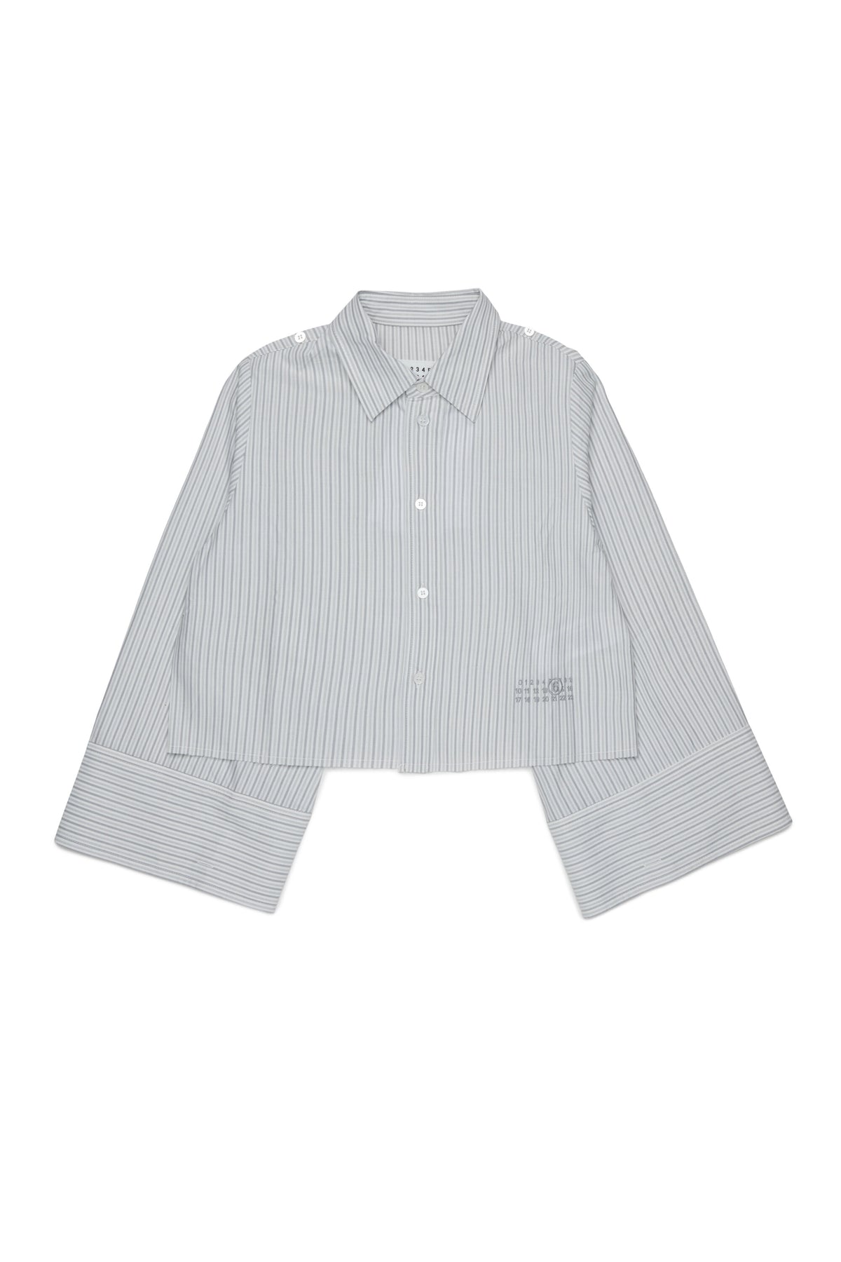 Camisa corta de rayas con logo