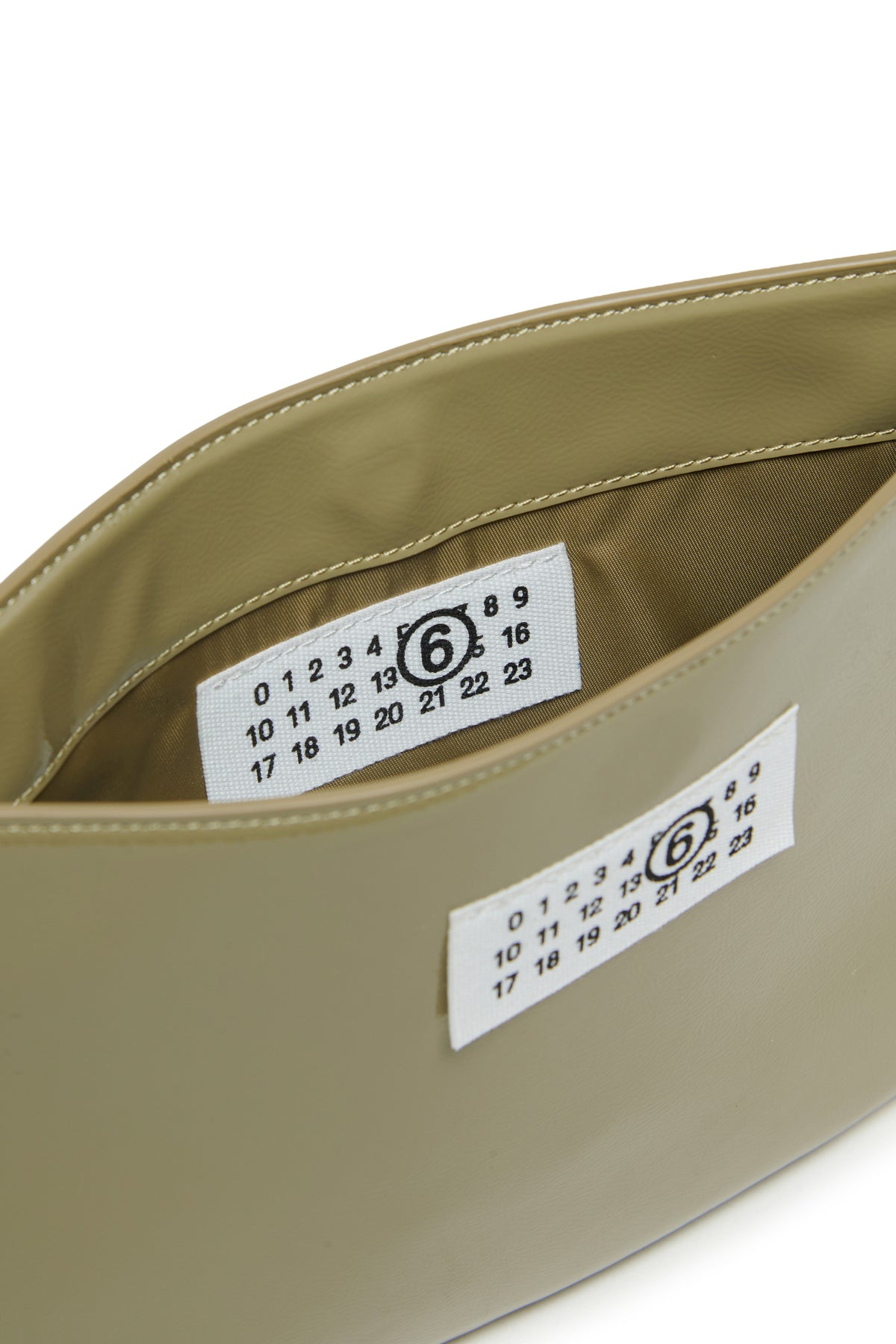 Glossy cross-body bag with logo