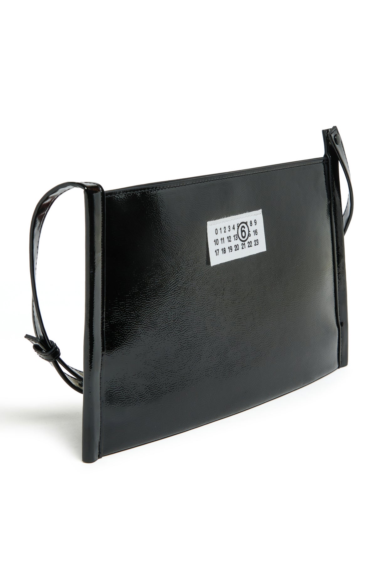 Bolso bandolera brillante con logo