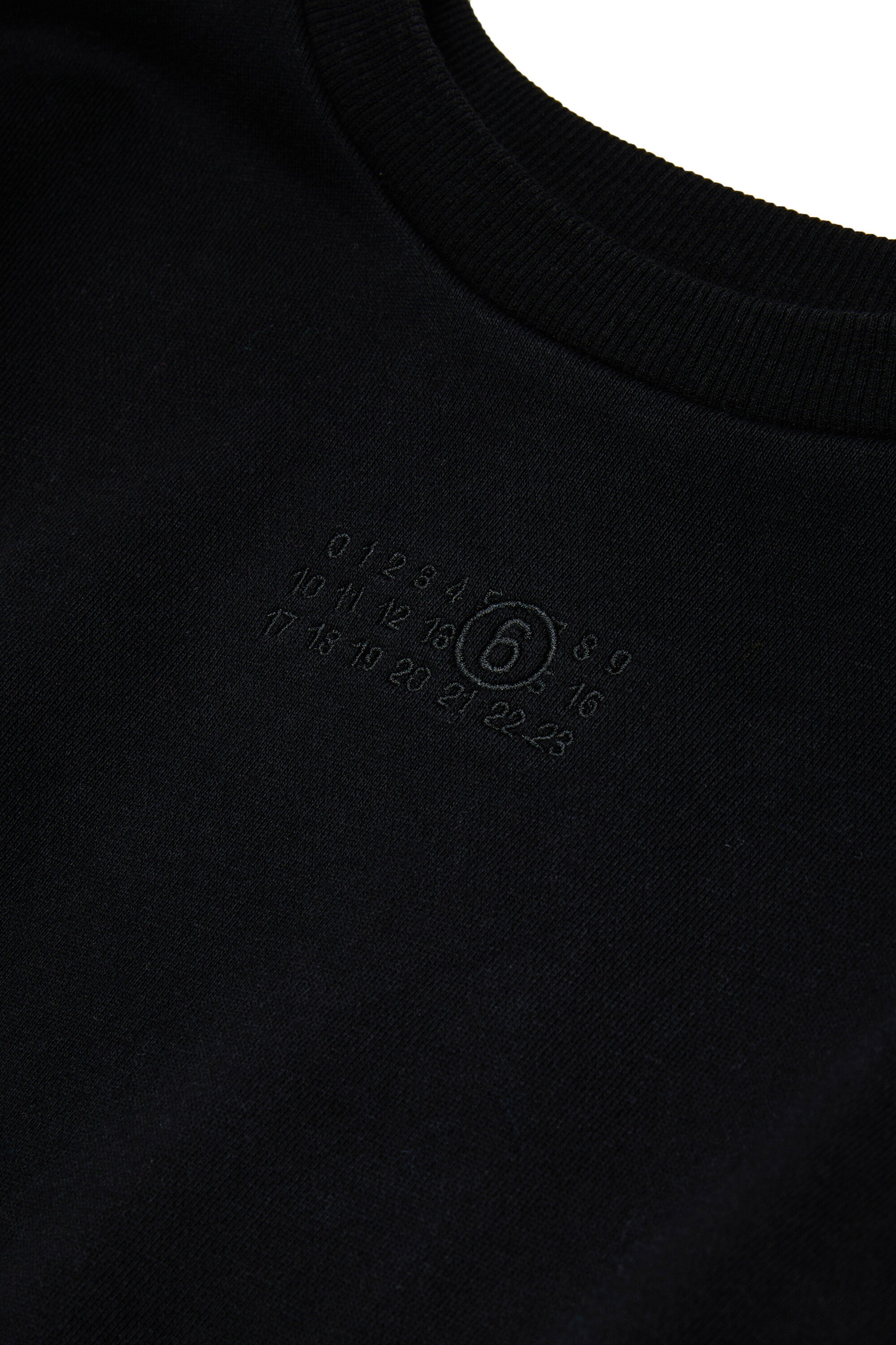 Vestido de felpa y denim con logo