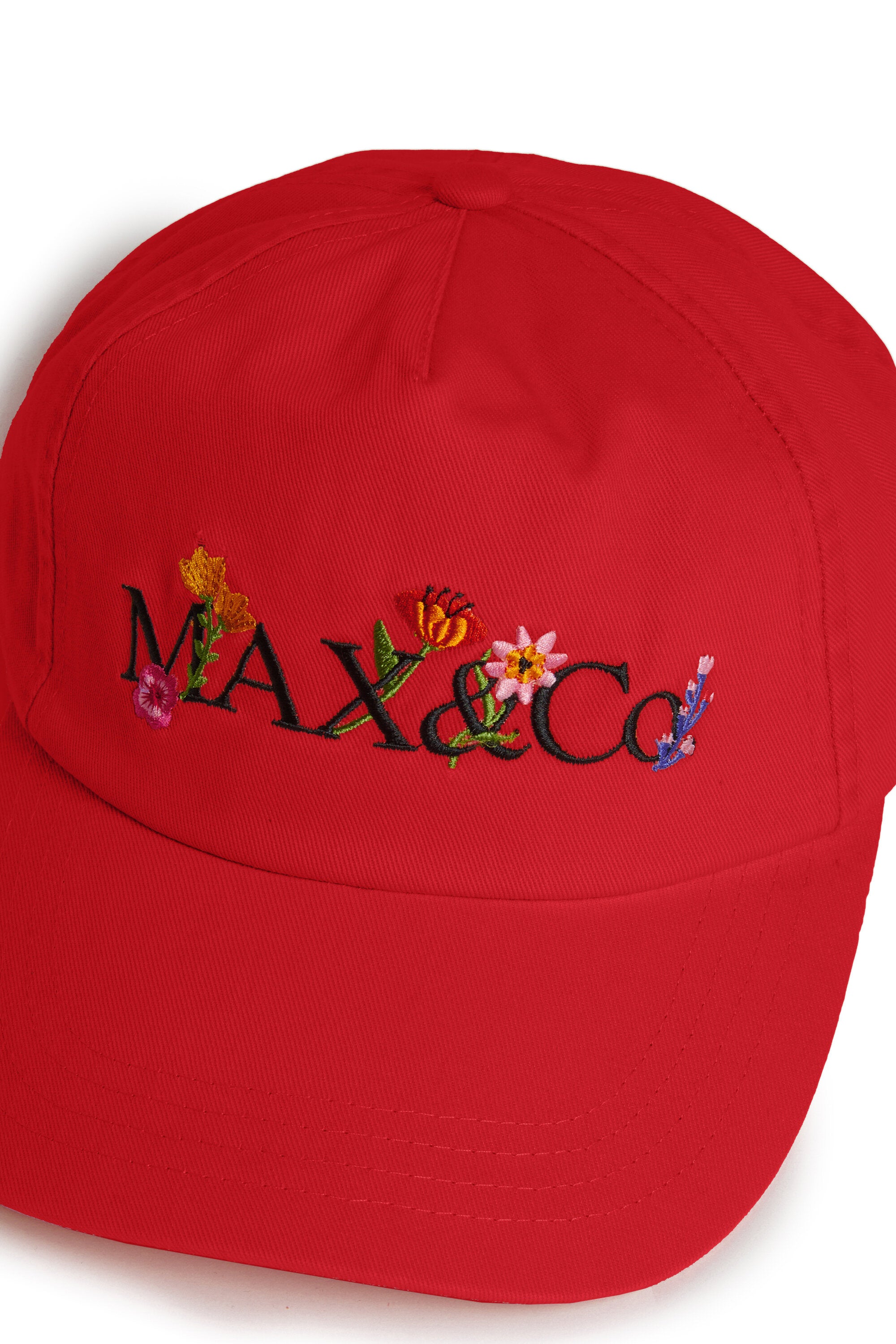 Gorra de béisbol con logotipo floral