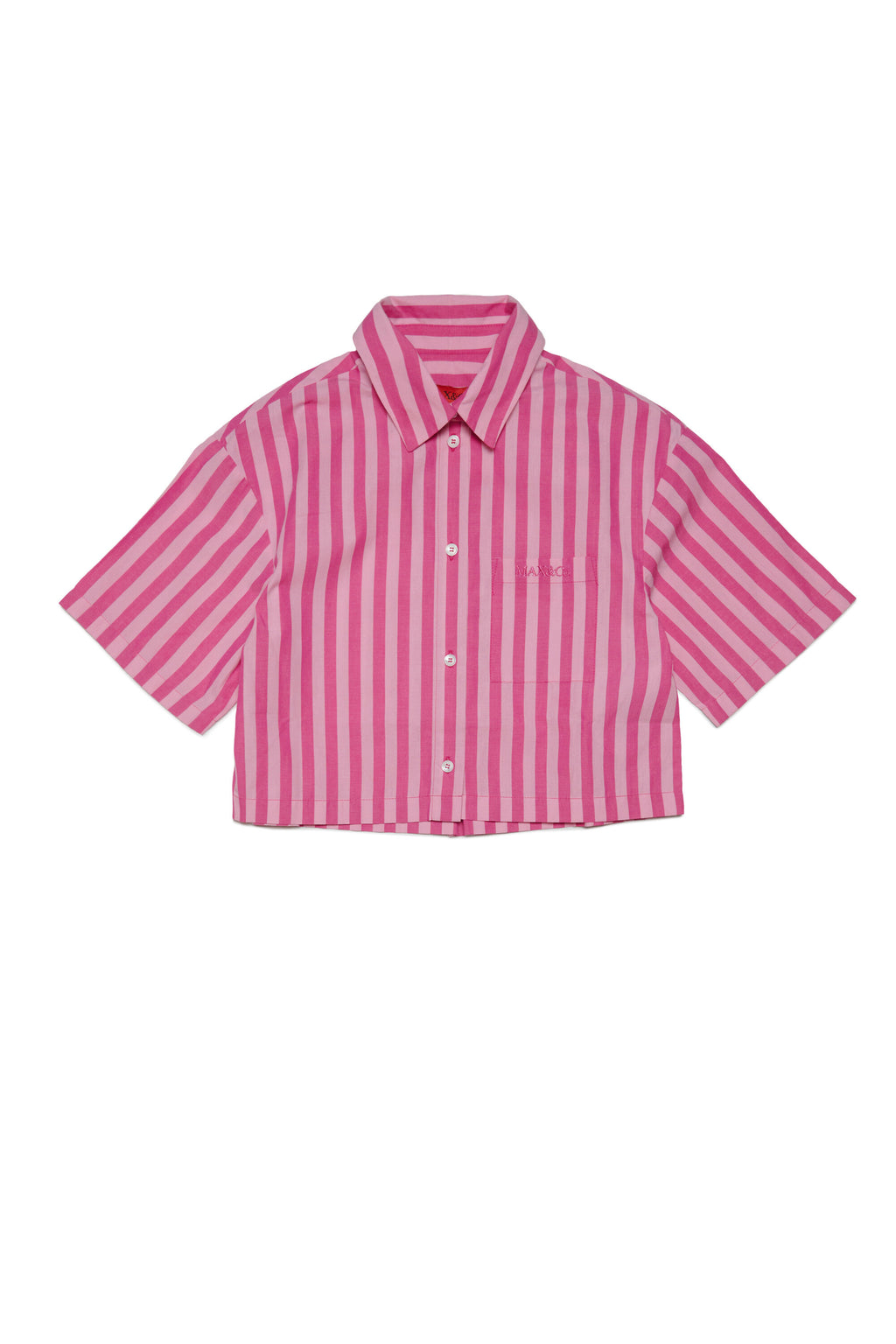 Striped poplin boxy shirt