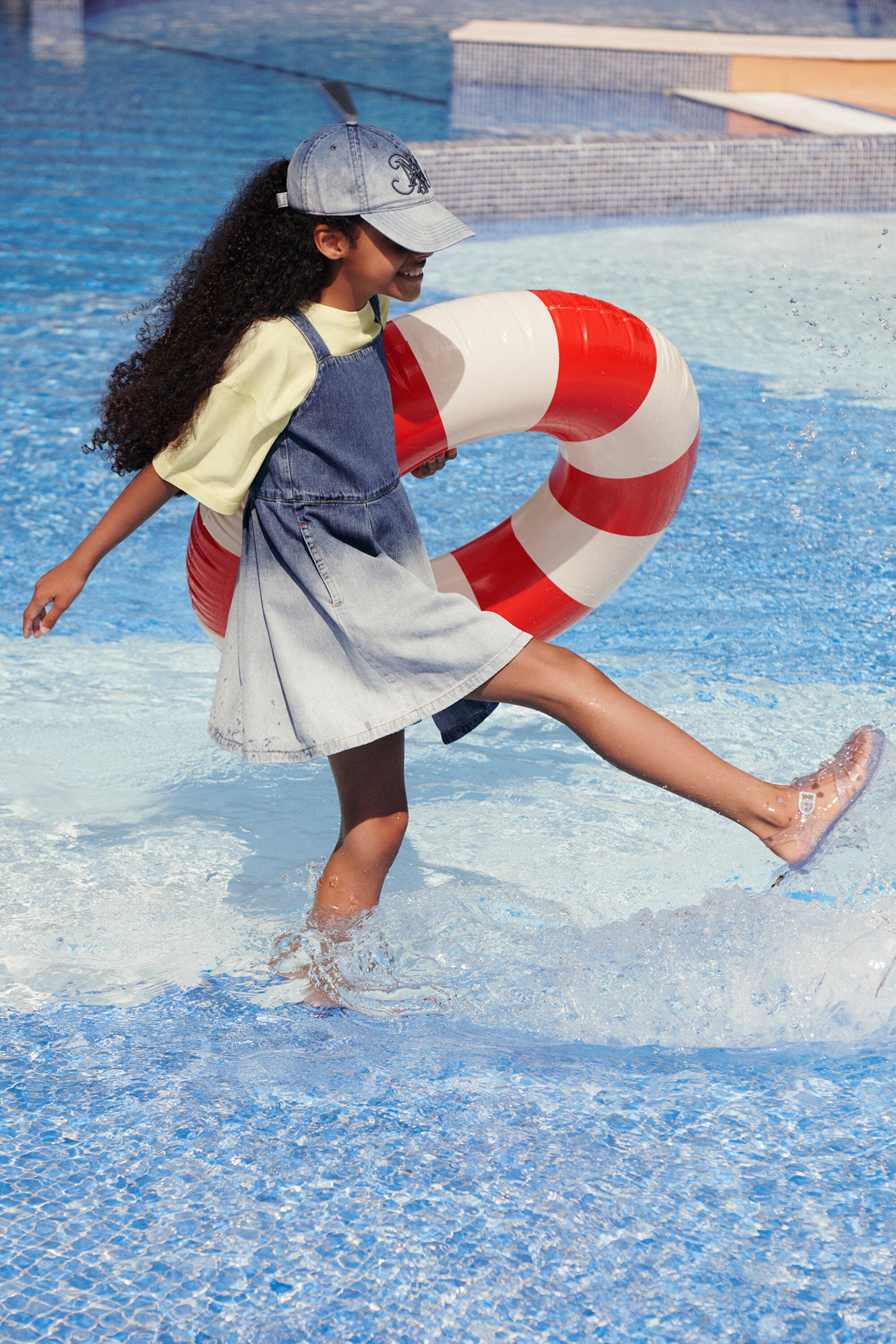 Gorra de béisbol de denim blanqueado