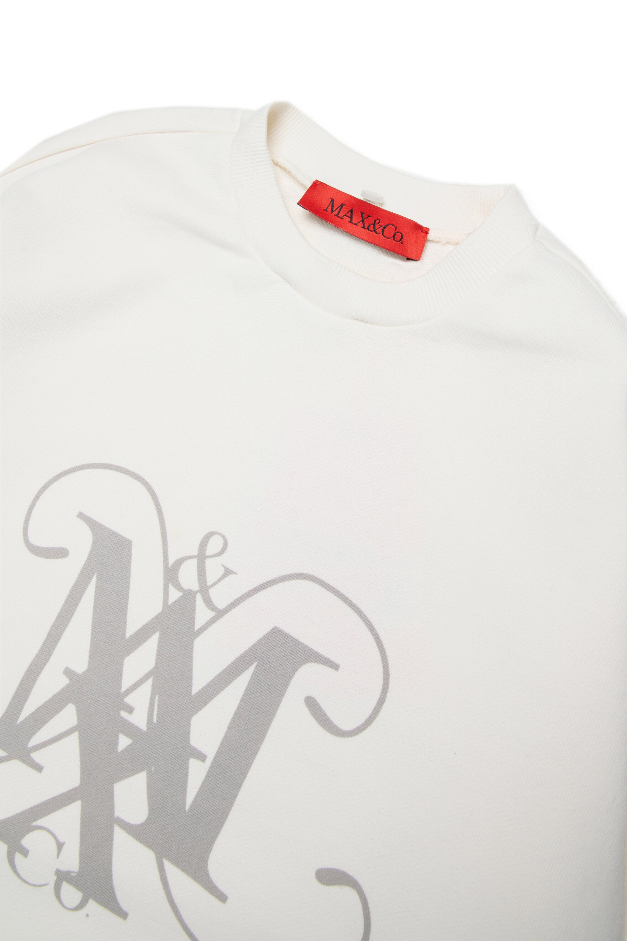 Sudadera de cuello redondo con cuello y escudo