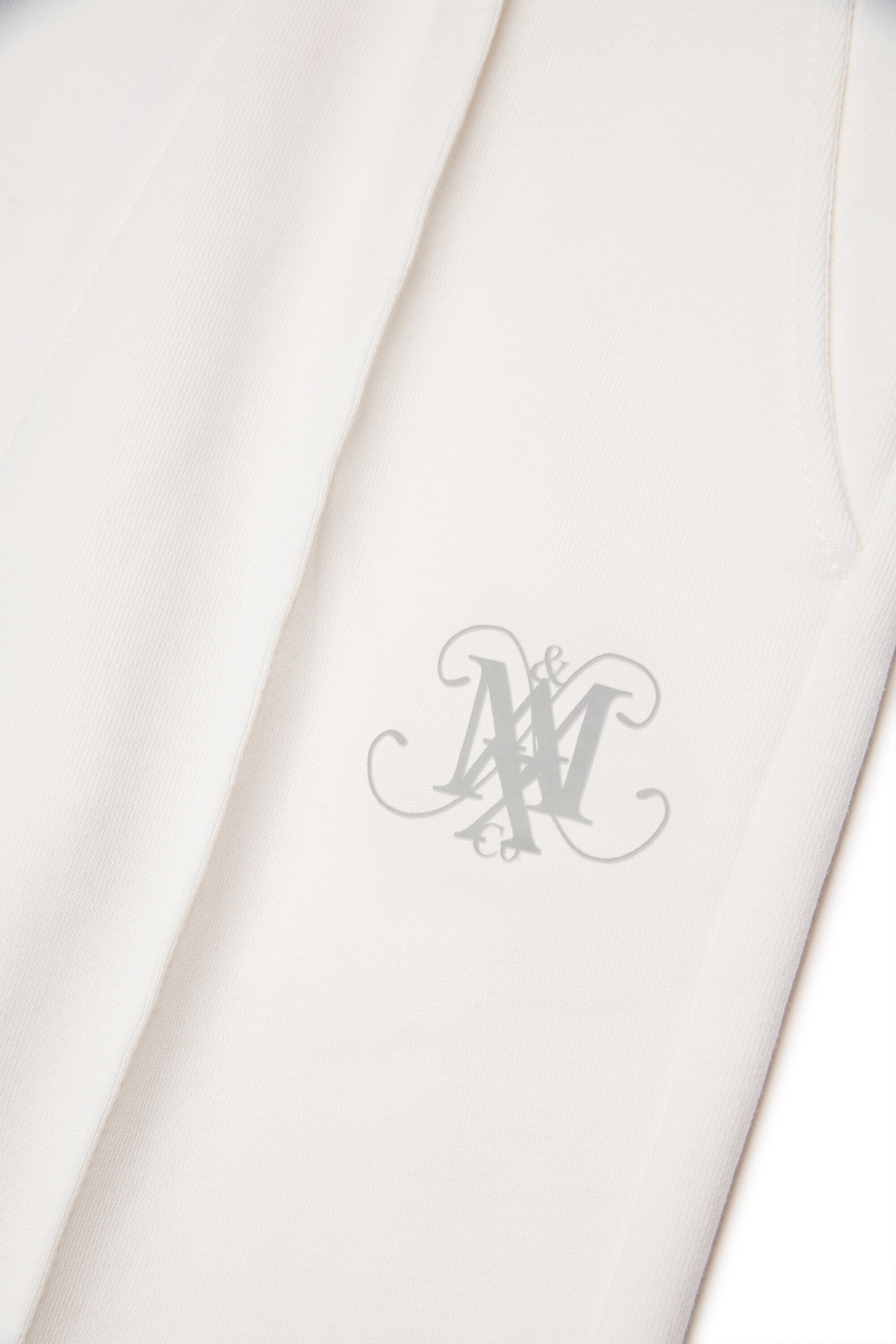 Pantalón recto de felpa con canalé