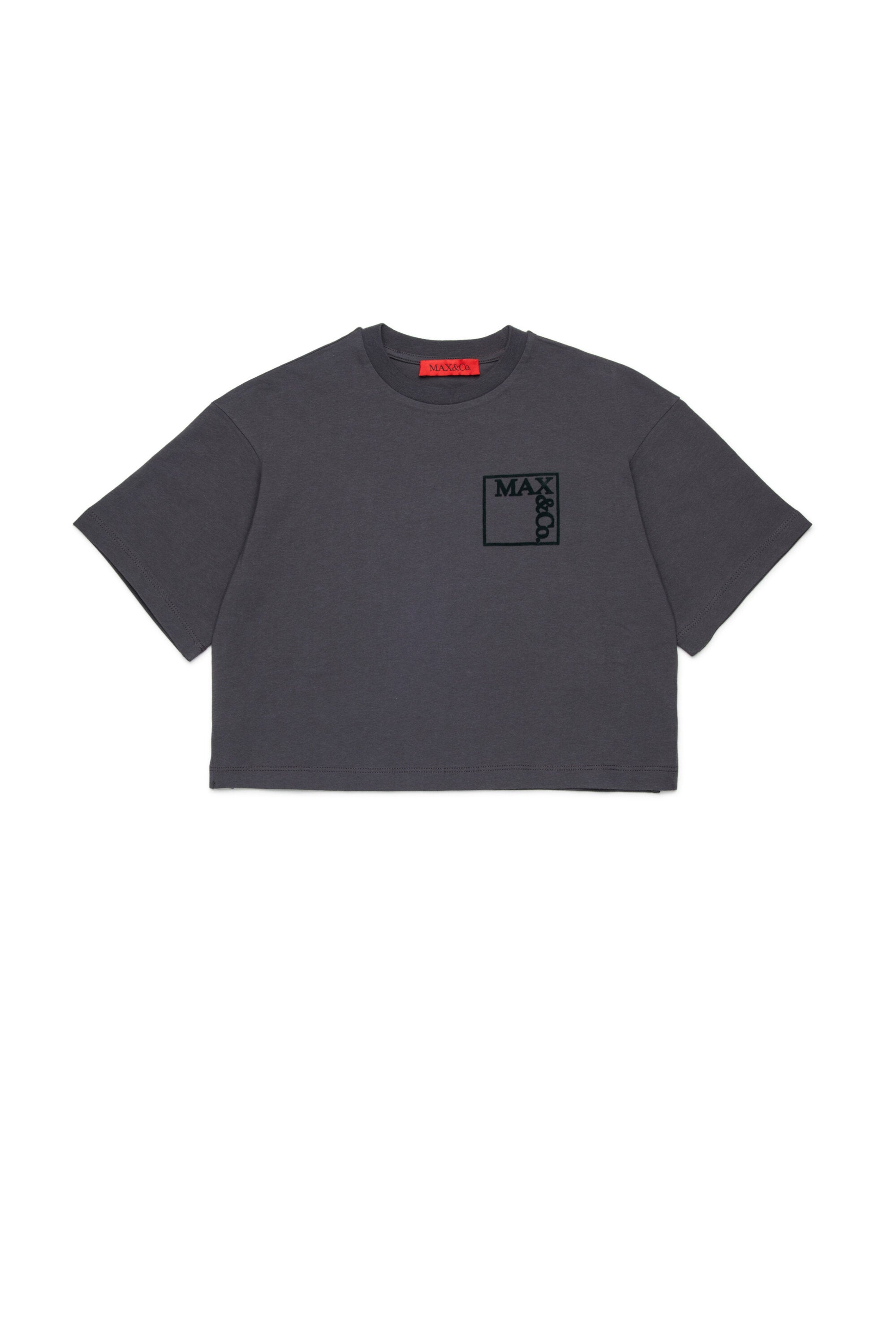 Camiseta de punto con maxi emblema