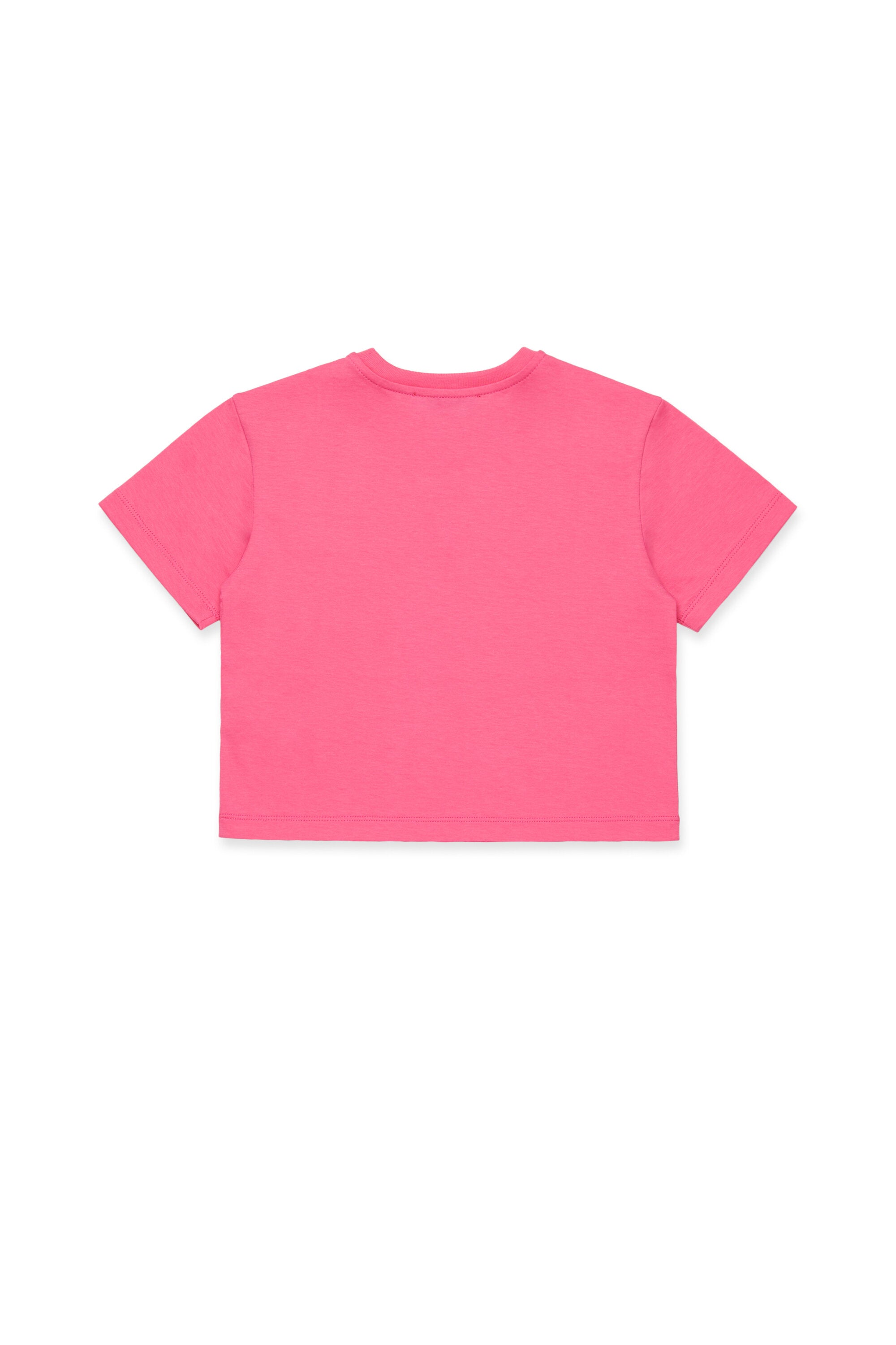 Camiseta corta de punto con bordado de corazón