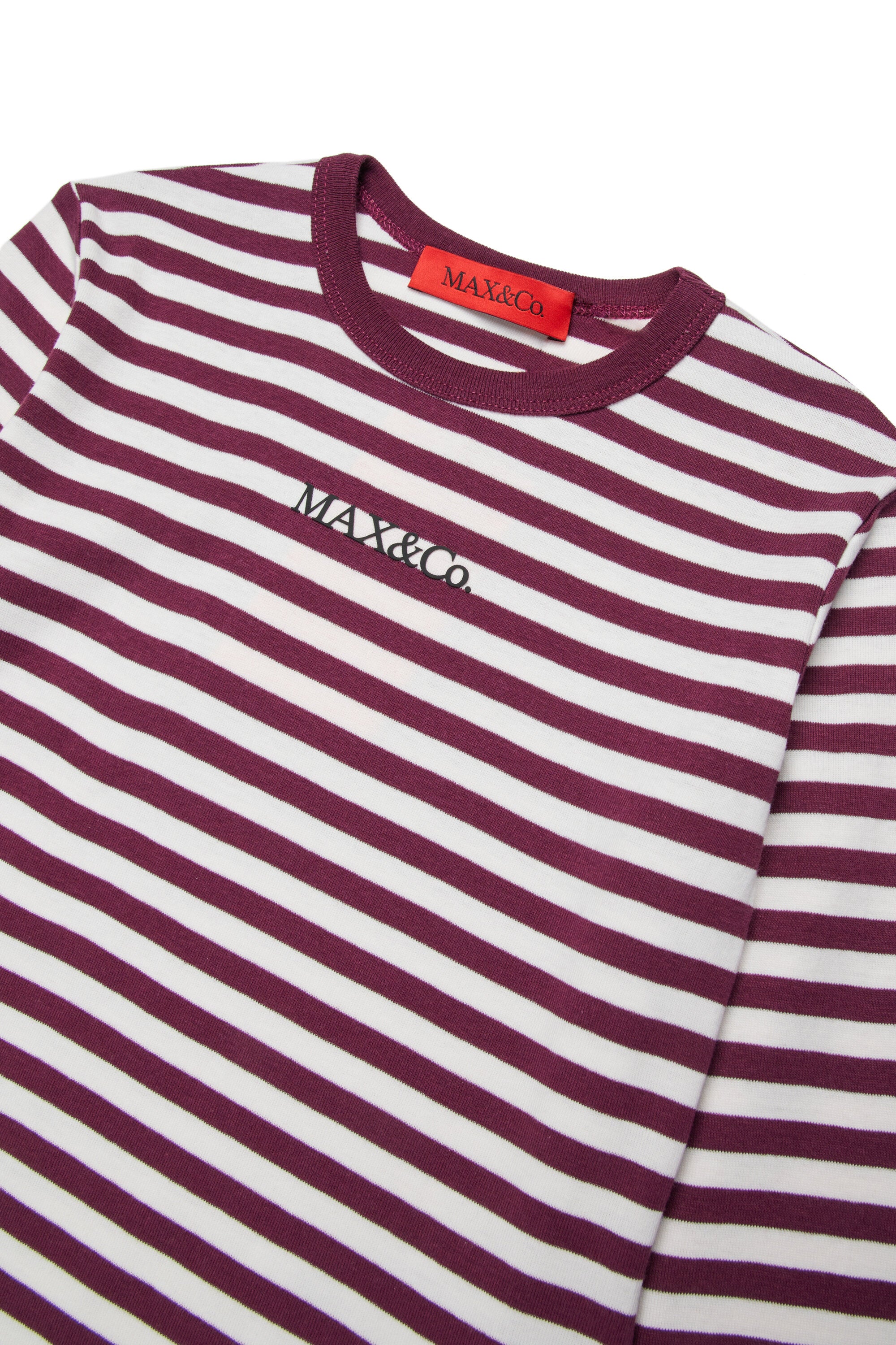 Camiseta de manga larga en microcostina a rayas