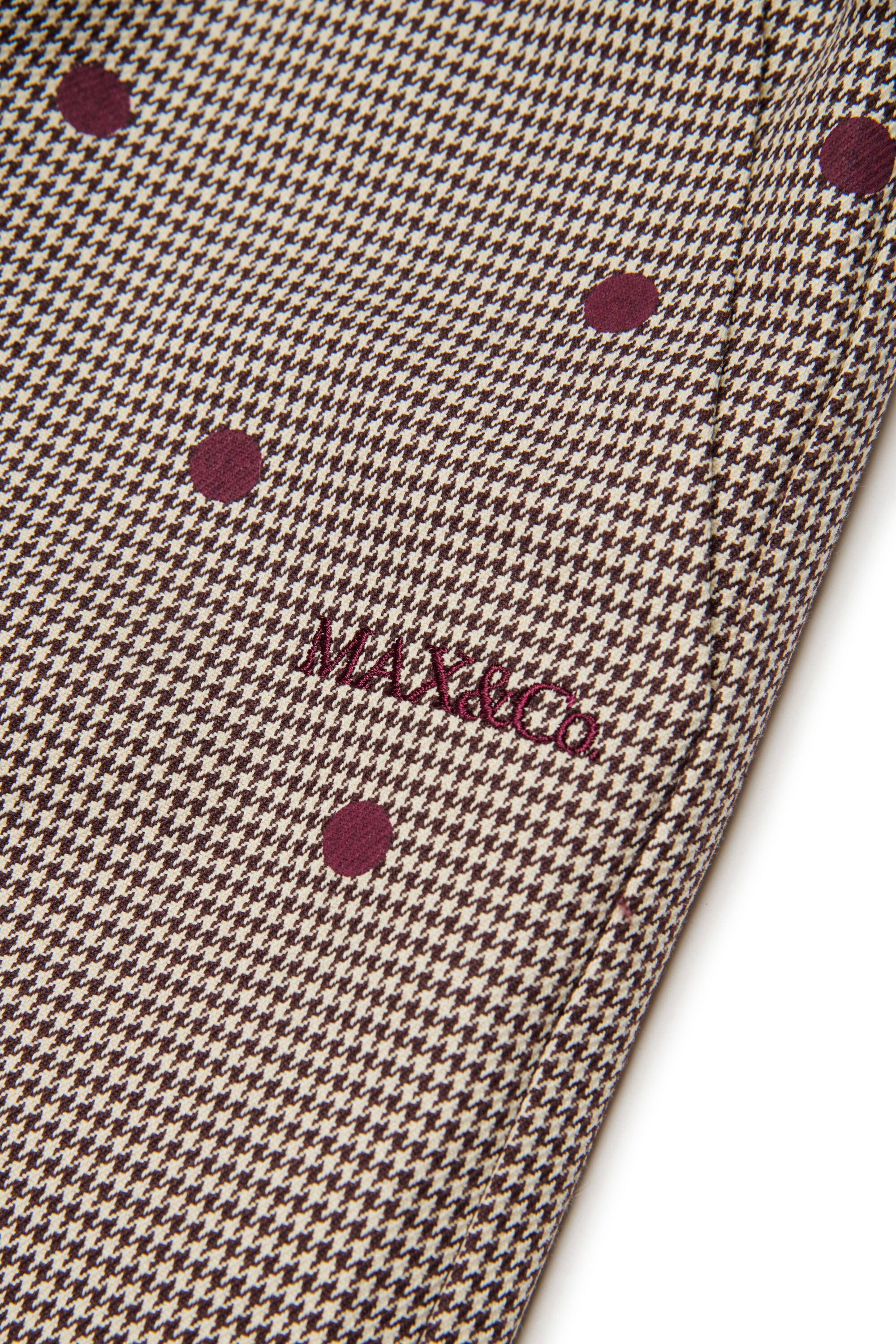 Straight pants in polka dot houndstooth