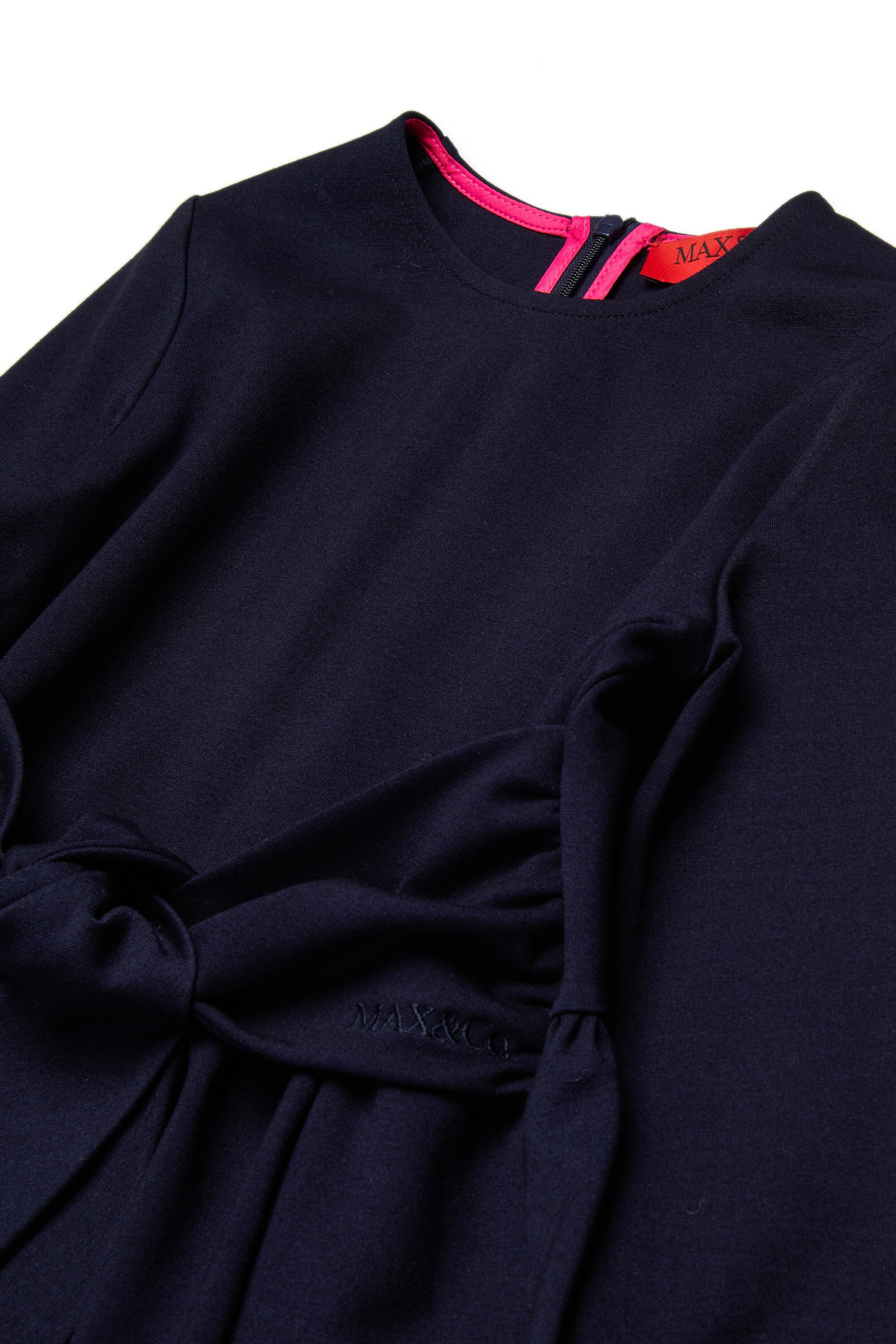 Vestido corto de punto Milano con nudo delantero