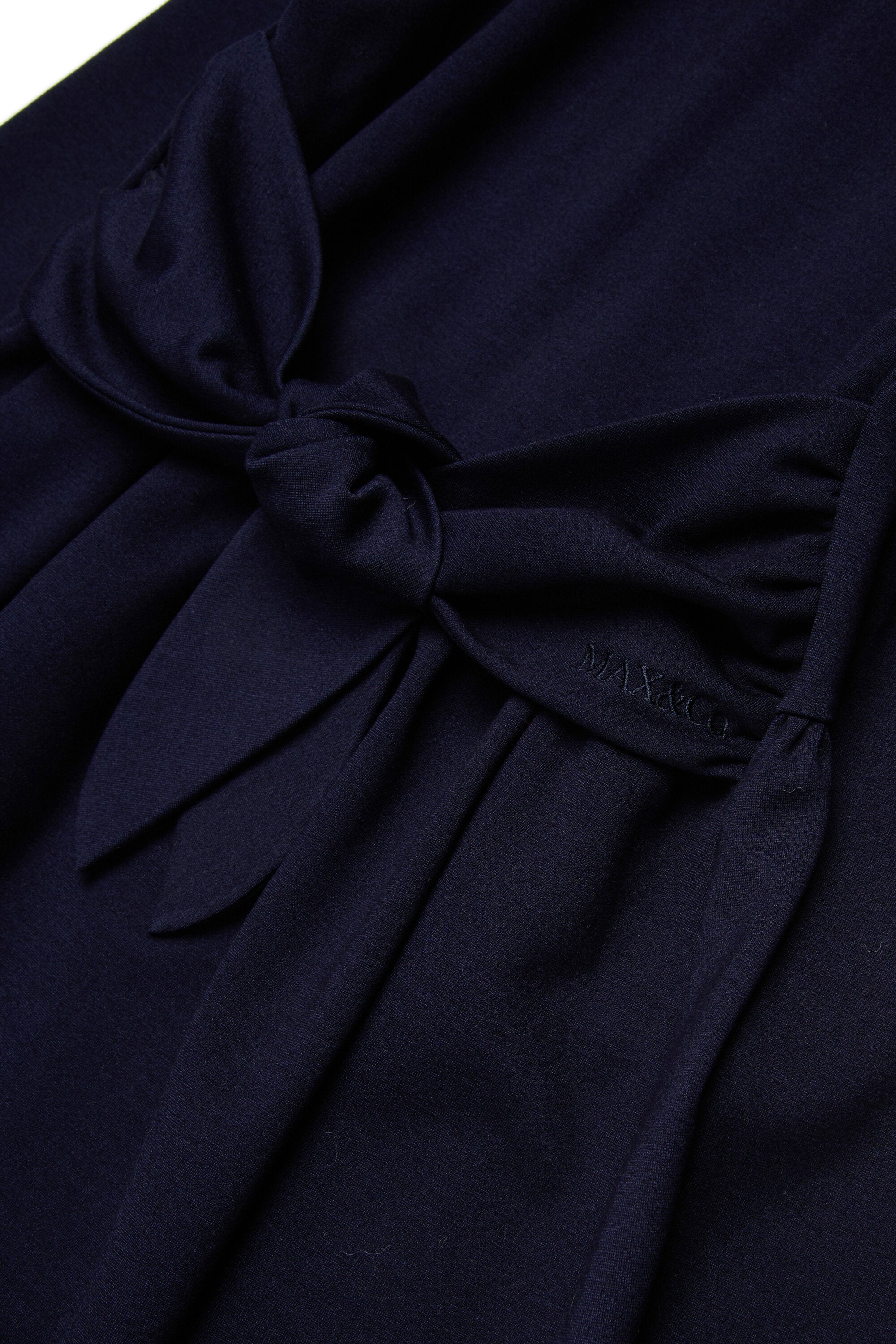 Vestido corto de punto Milano con nudo delantero