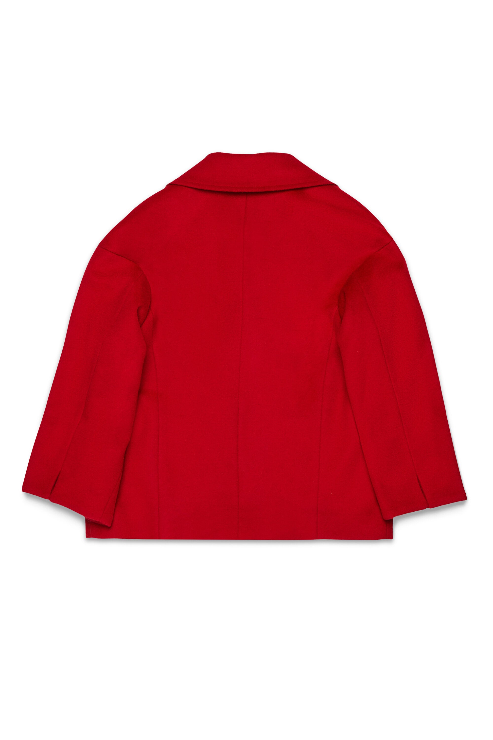 Abrigo caban de doble botonadura en lana afeitada