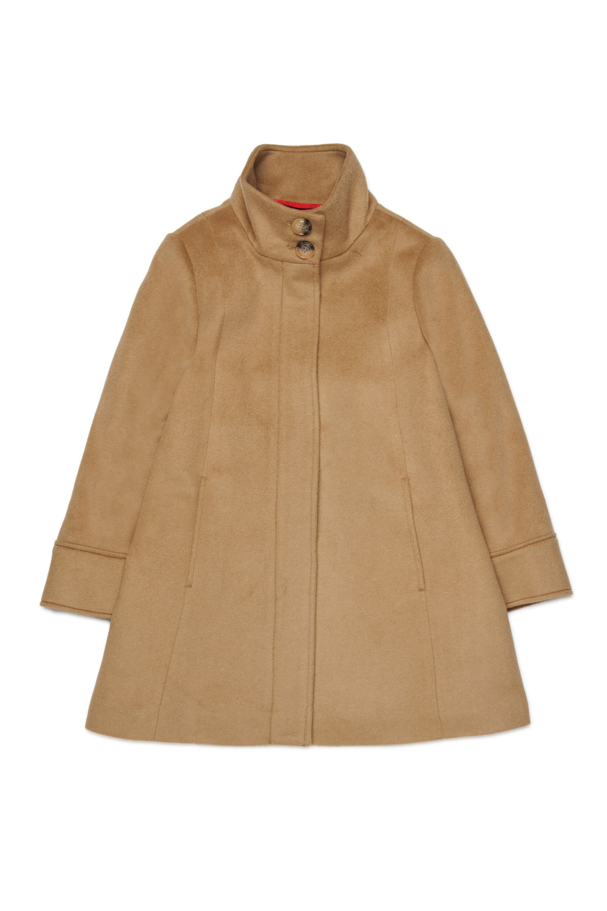 Abrigo largo en forma de A en mezcla de lana