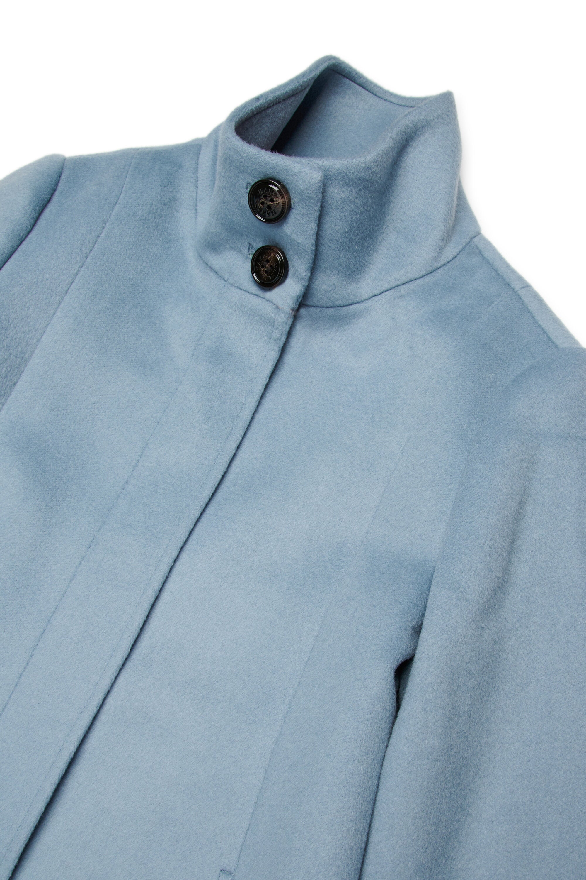 Abrigo largo en forma de A en mezcla de lana