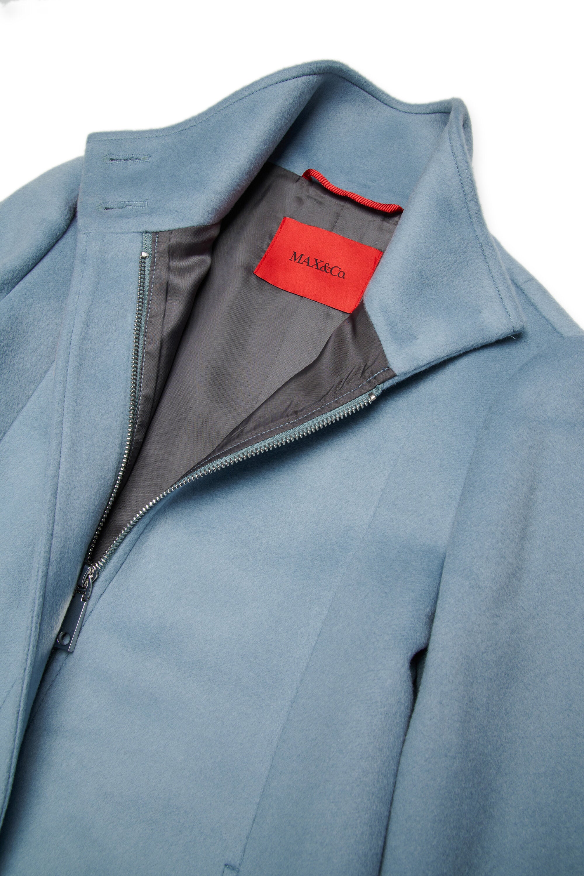 Abrigo largo en forma de A en mezcla de lana