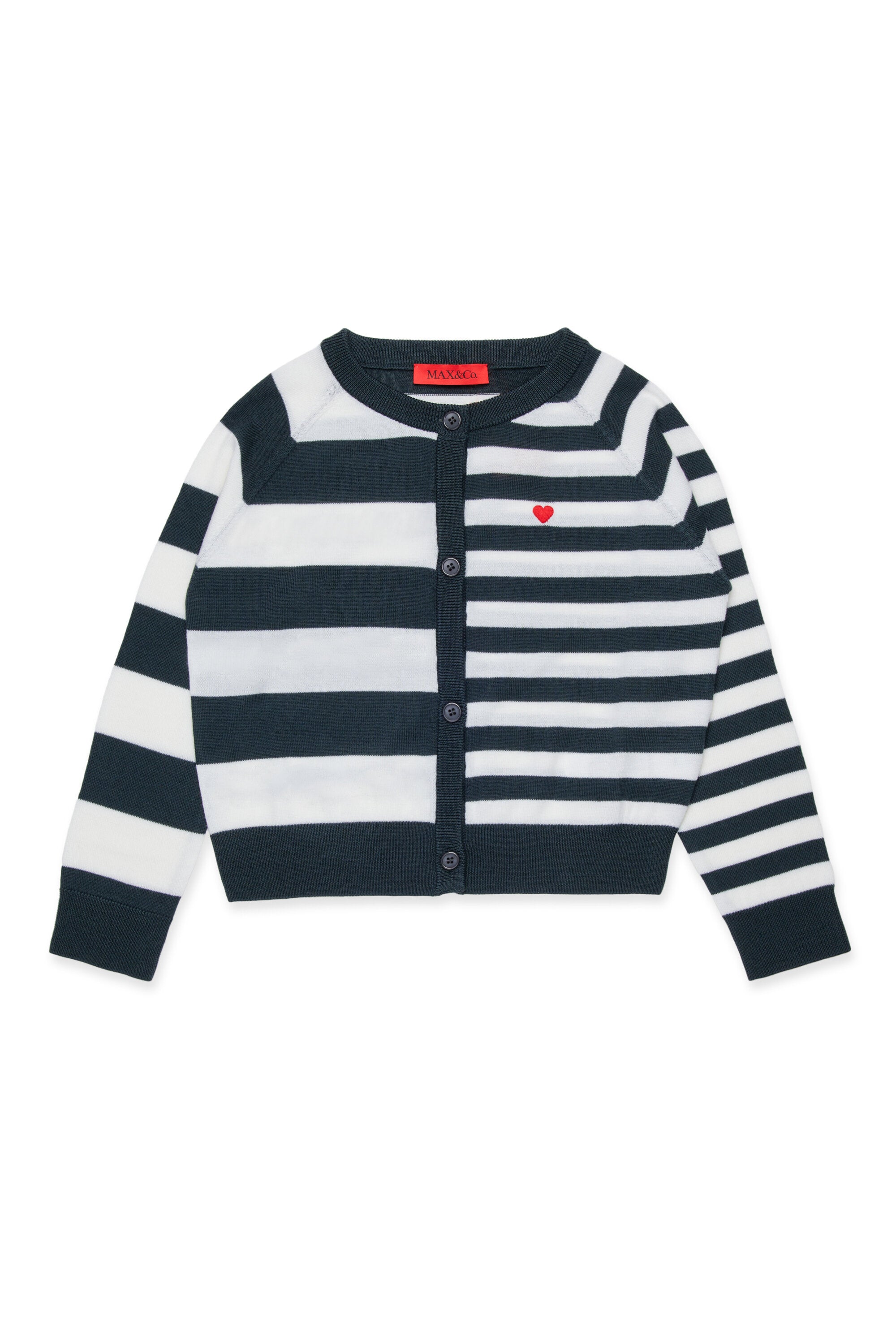 Striped wool-blend cardigan