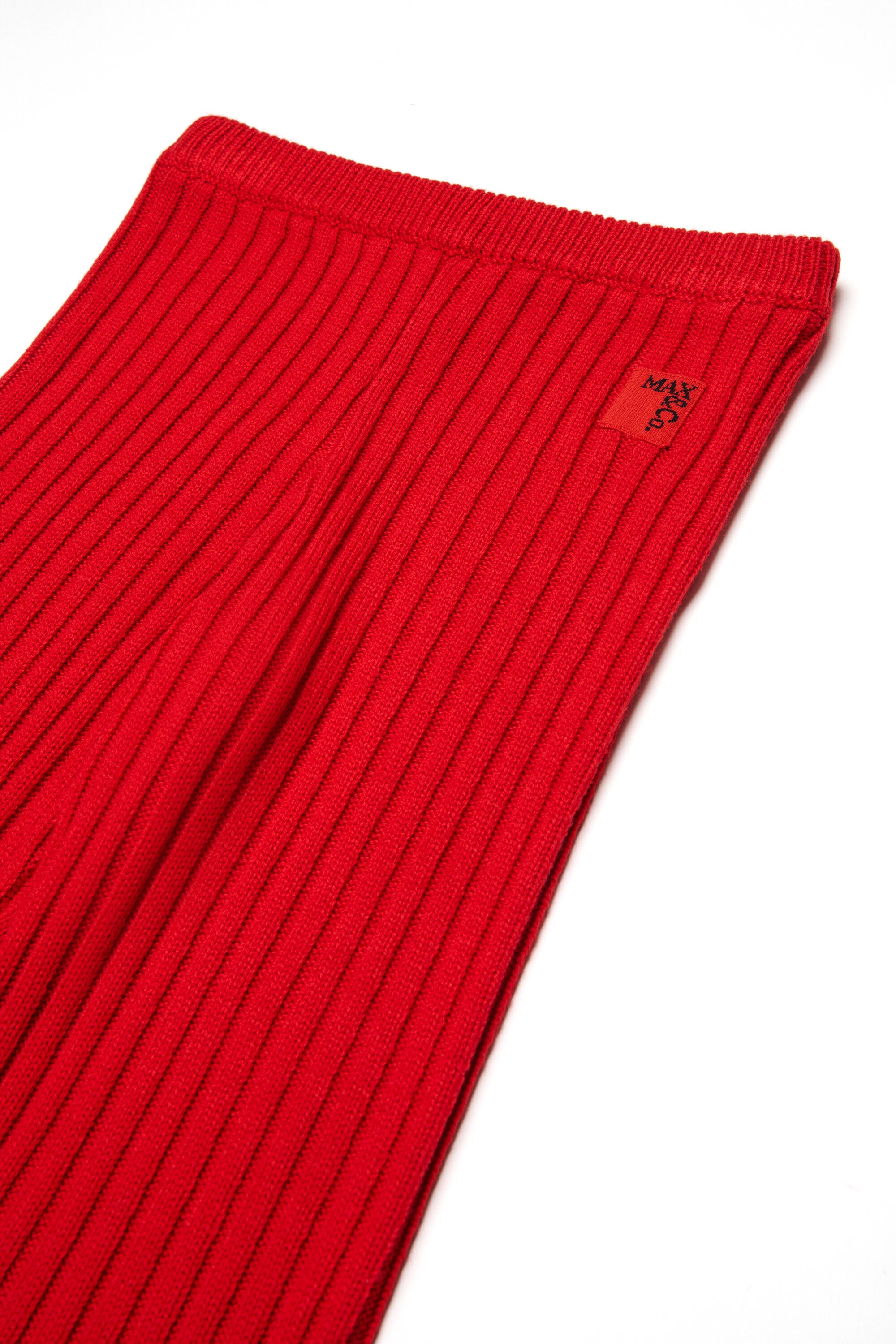 Pantalón de punto de mezcla de lana acanalado