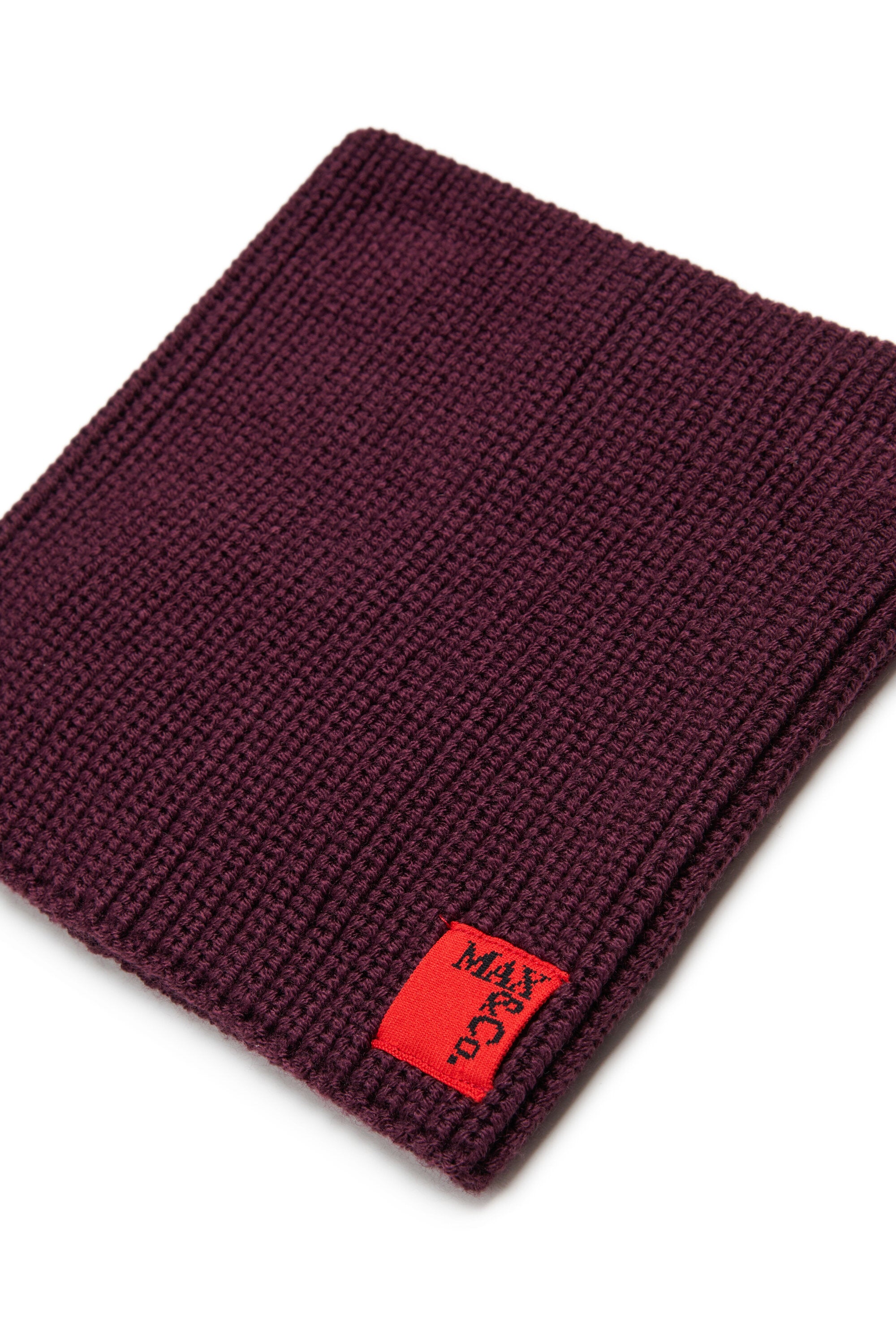 Cuello de punto de mezcla de lana con parche