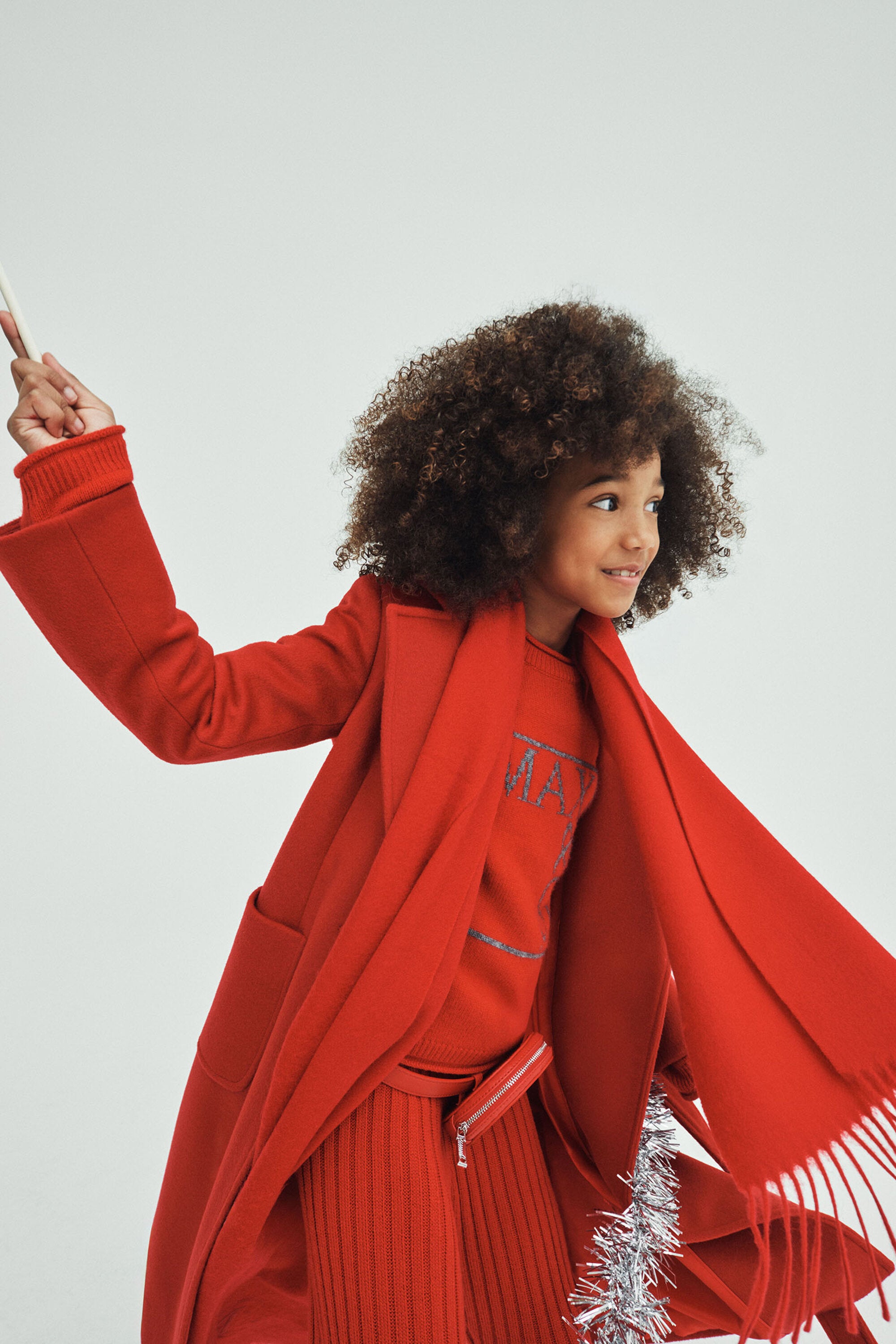 Bufanda de lana con logotipo bordado