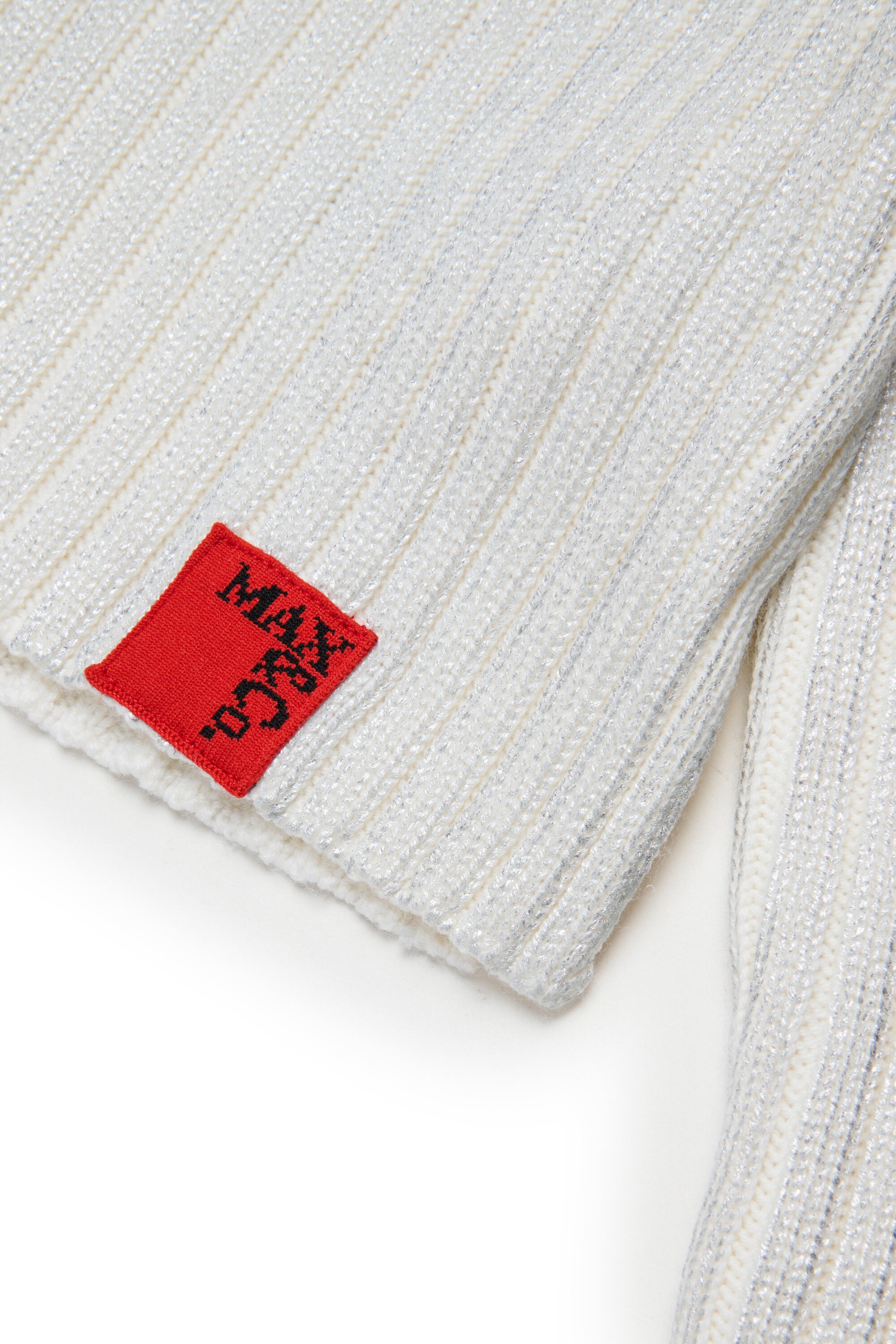 Jersey de mezcla de lana y mylar acanalado